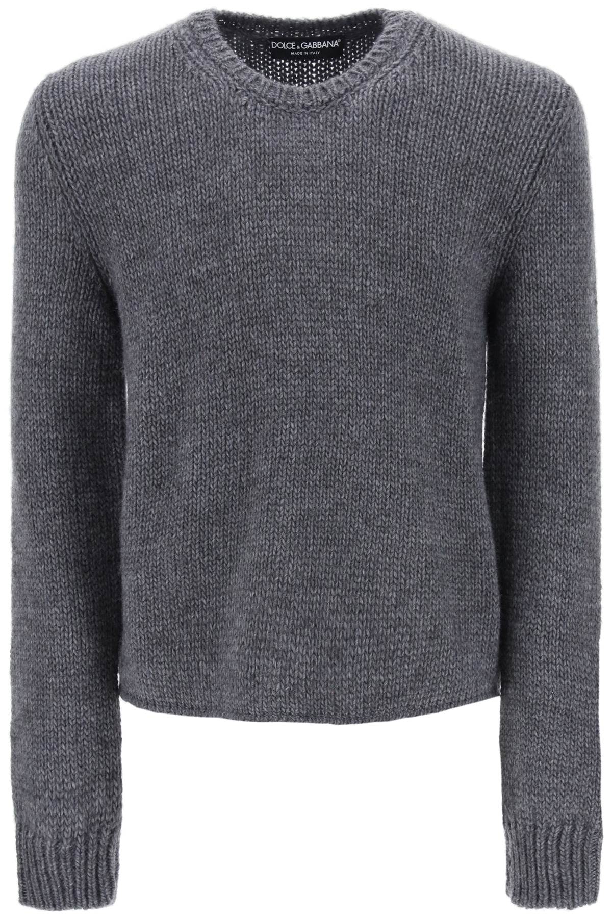 Shop Dolce & Gabbana Wool And Alpaca Sweater In Canna Di Fucile Scur (grey)