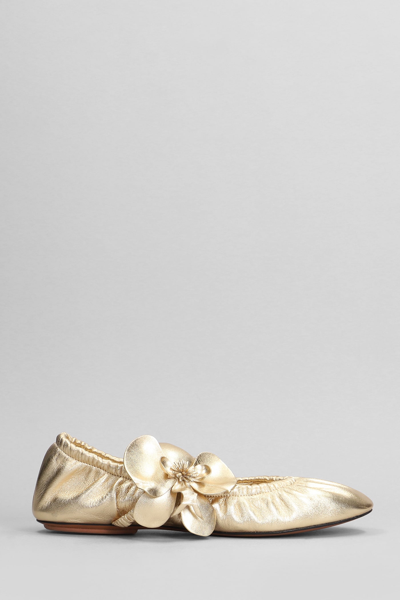 Zimmermann Ballet Flats In Gold Leather