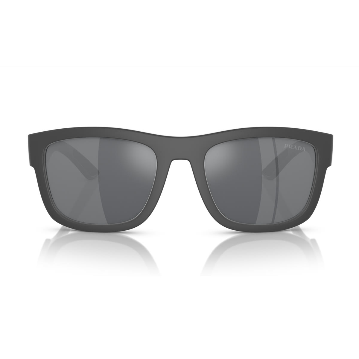 Prada Linea Rossa Ps 01zs Ufk5l0 Gomma Grigia Sunglasses In Gray