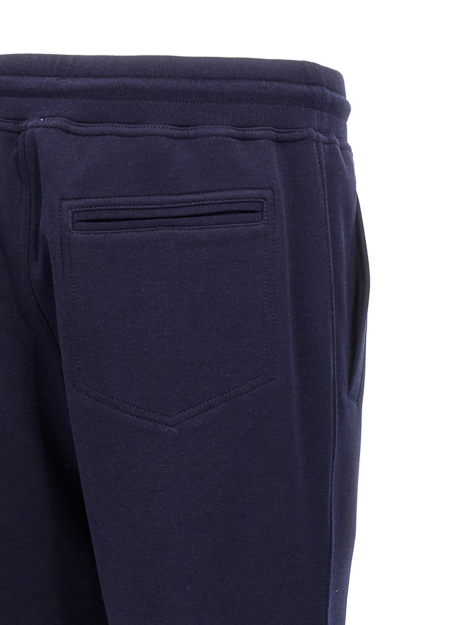 Shop Brunello Cucinelli Cotton Blend Joggers In Blue