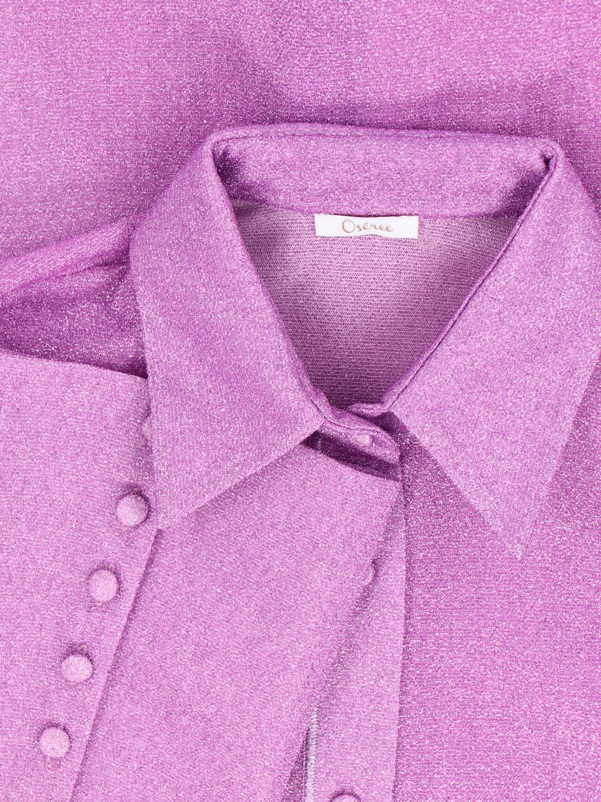 Shop Oseree Lumière Sleeves Shirt In Purple