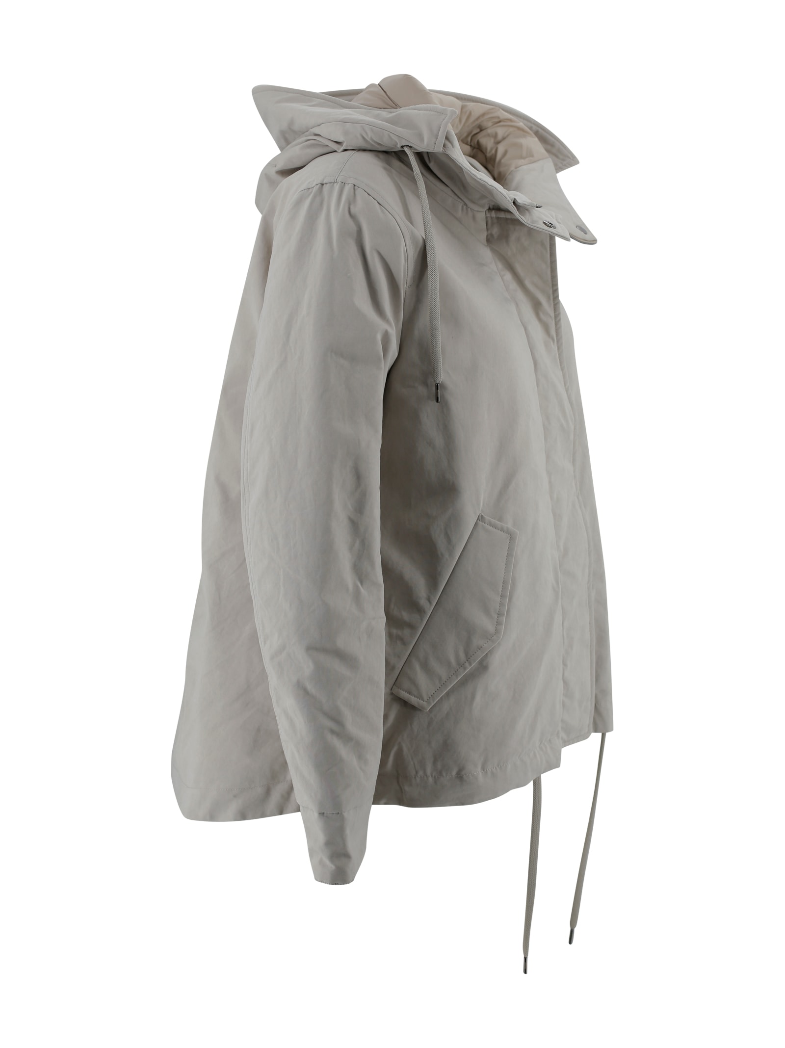 Herno Parka With Hood In Gray