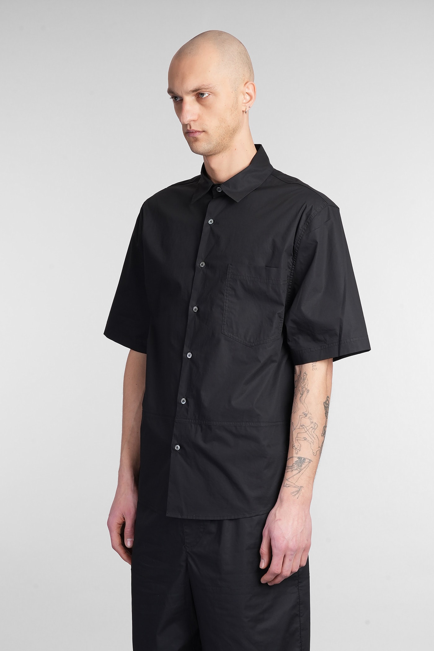 Roberto Collina Cotton Shirt In Black