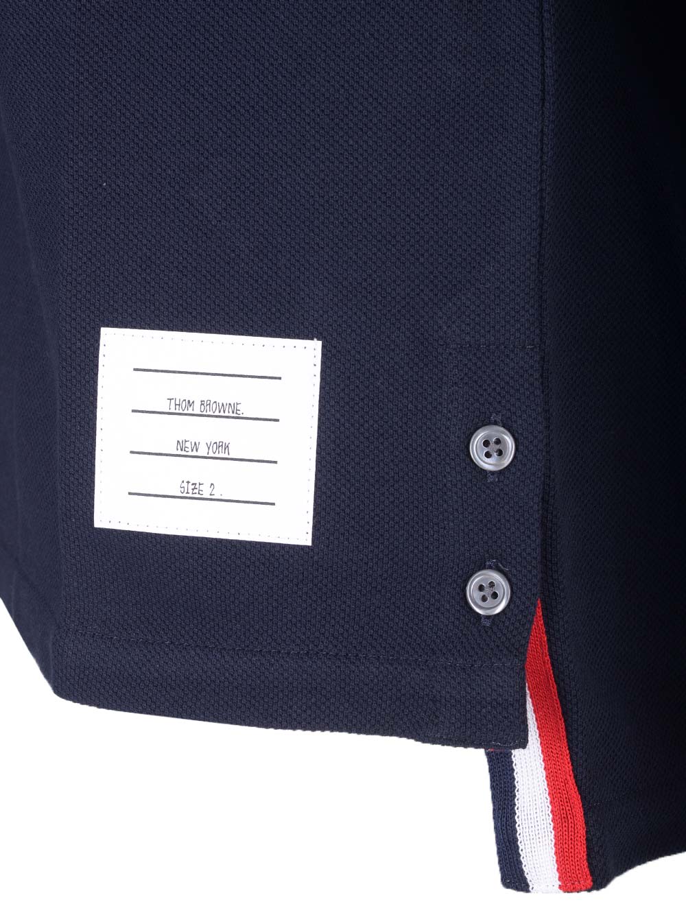 Shop Thom Browne Signature T- Shirt In Blue