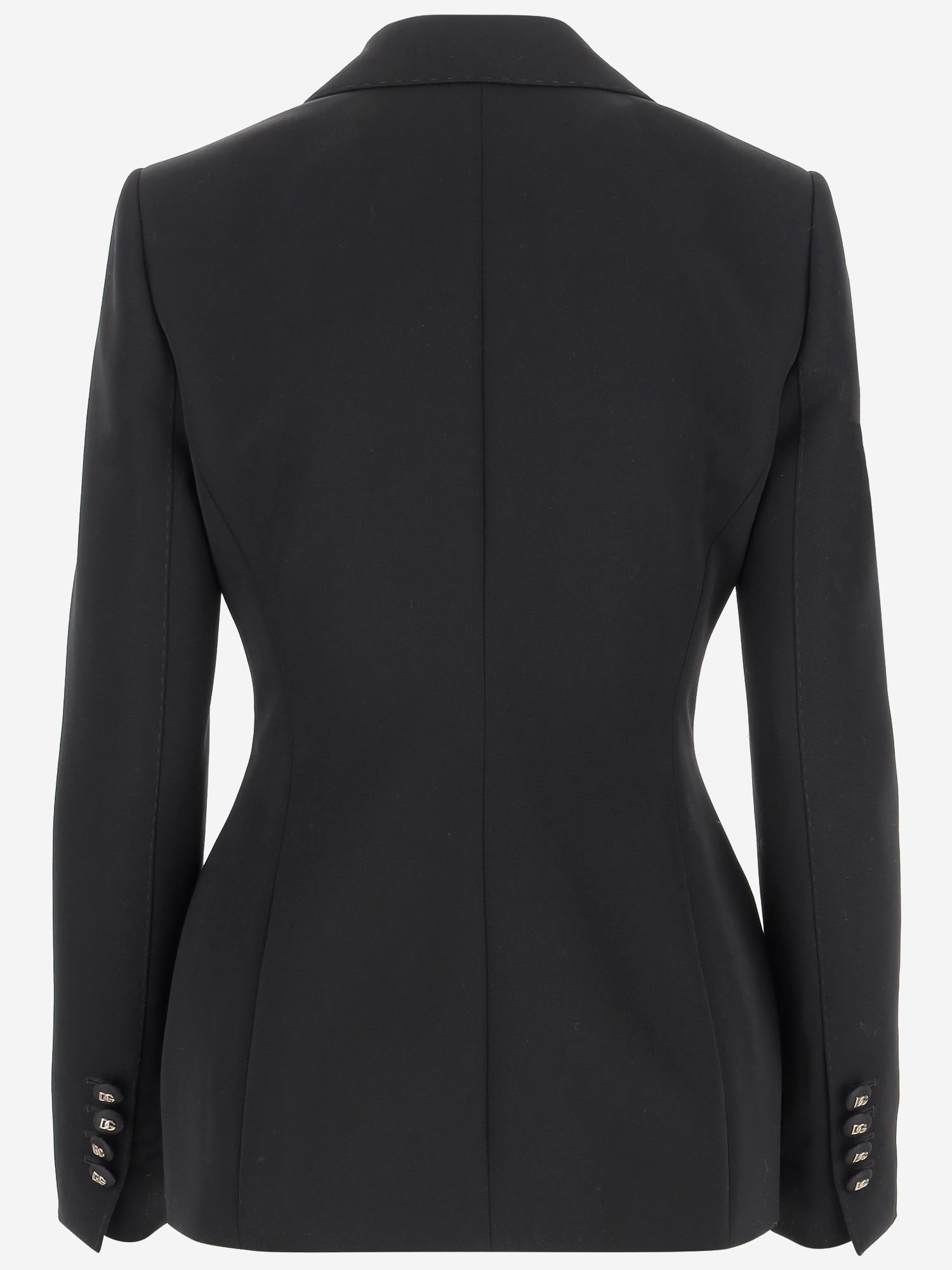 Dolce & Gabbana Dolce Single Breasted Wool Jacket In Black