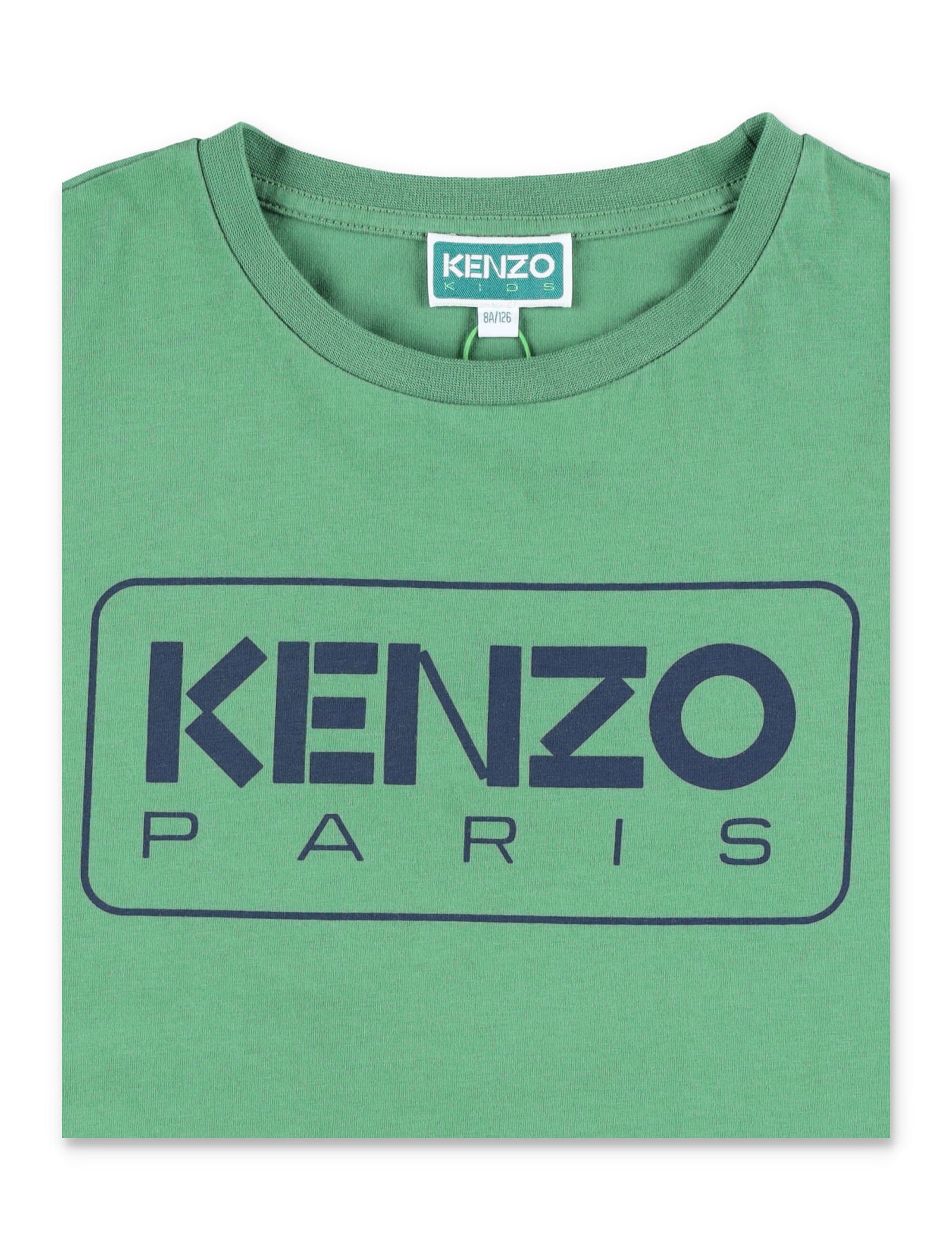Shop Kenzo Logo T-shirt In Mint Green