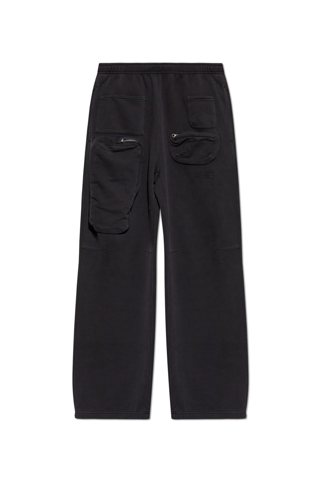 Shop Mm6 Maison Margiela Numbers-motif Straight Leg Track Pants In Black