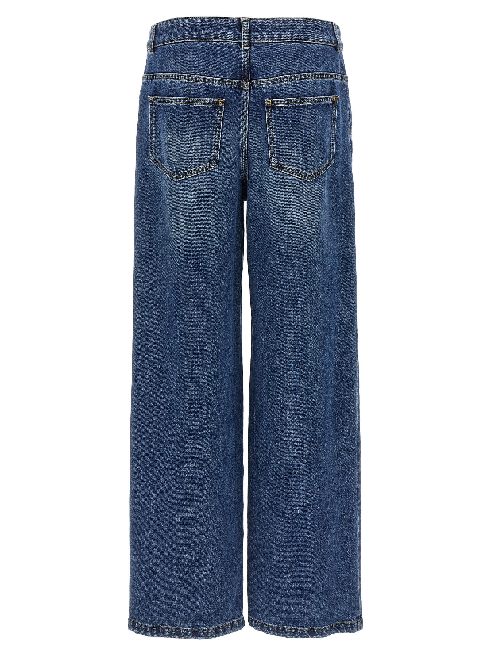 Shop Moschino Denim Jeans In Blue