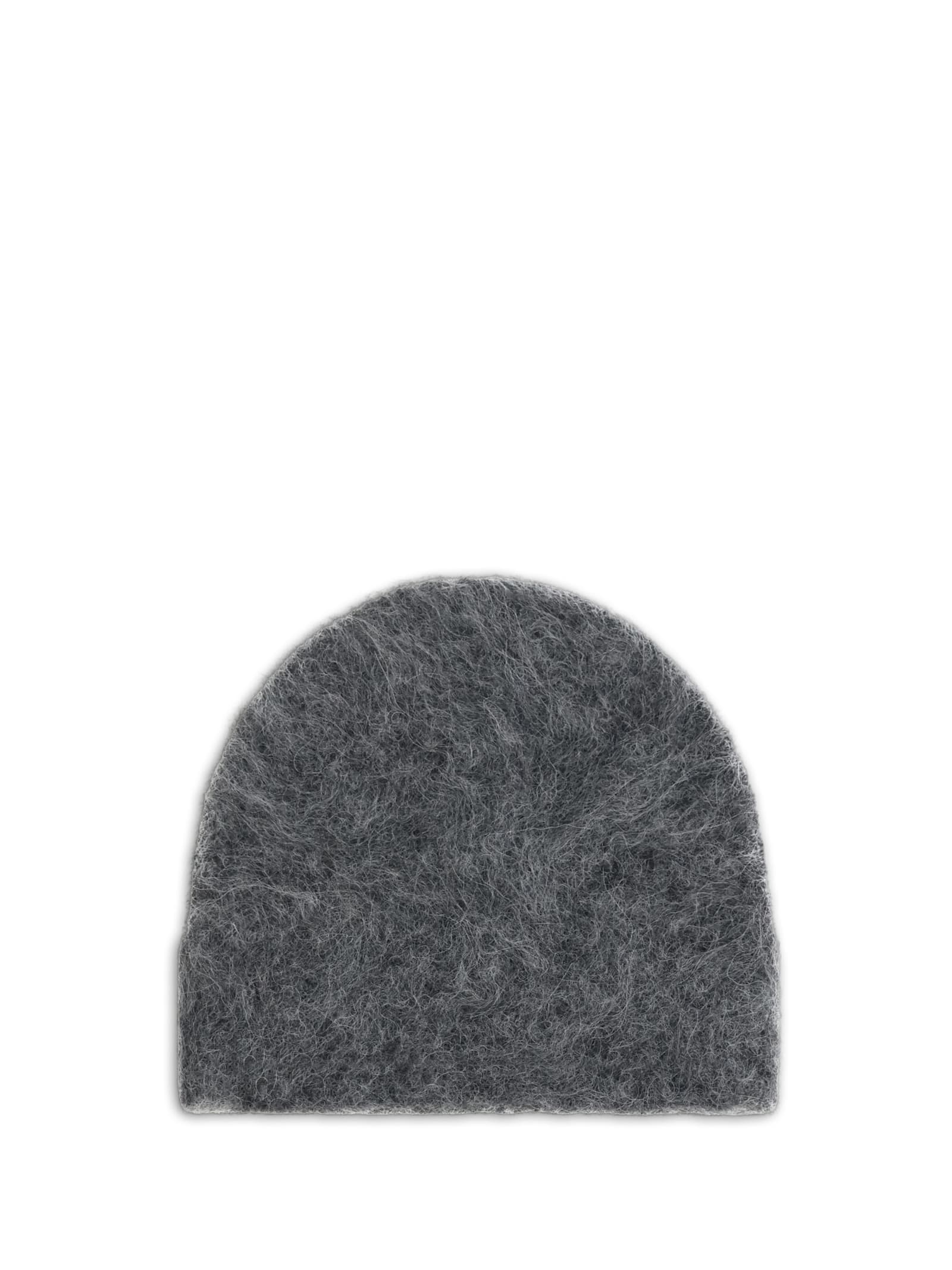 Séfr Fuzzy Beanie Hat In Gray