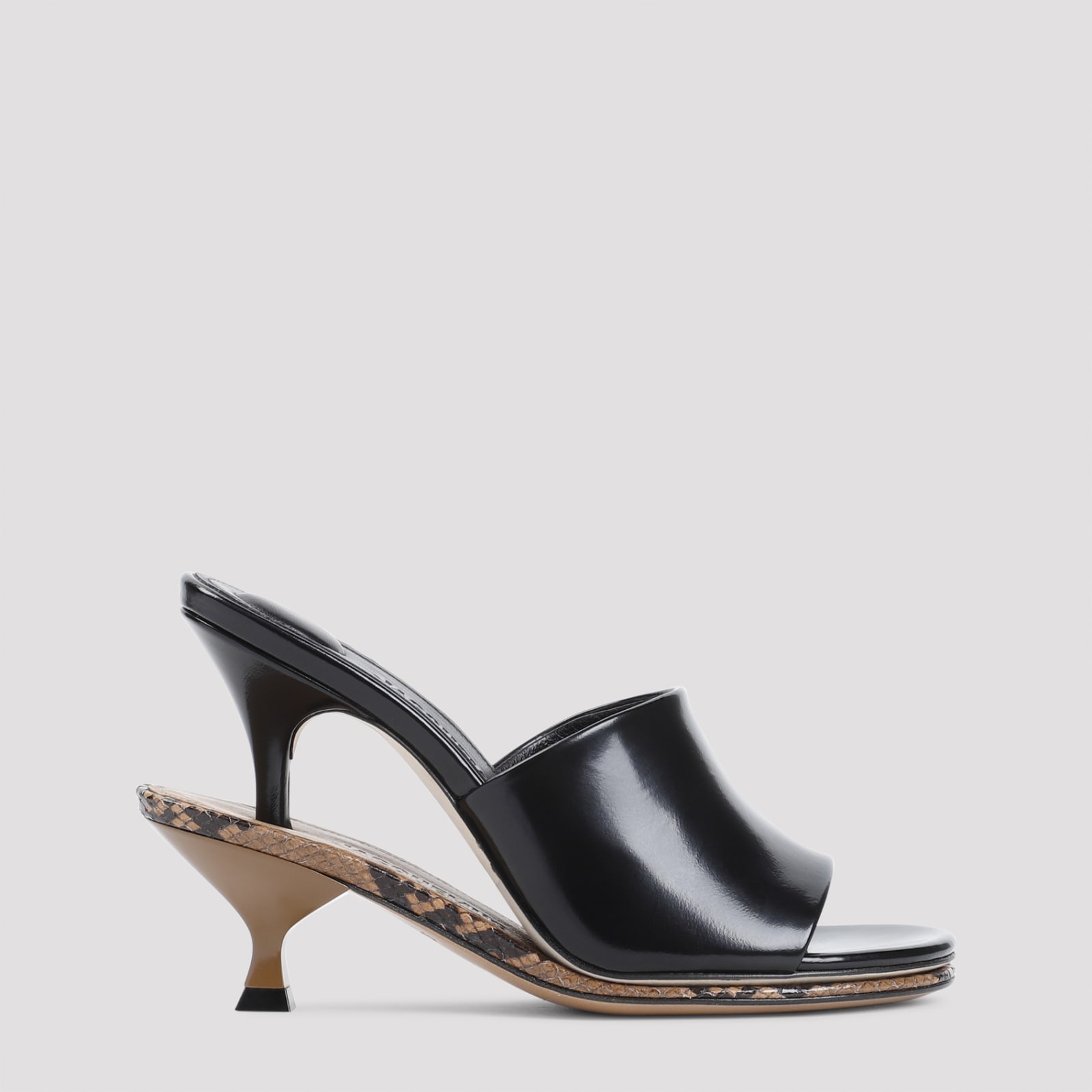 Shop Jacquemus Les Doubles Mules In Bb Black Light Brown