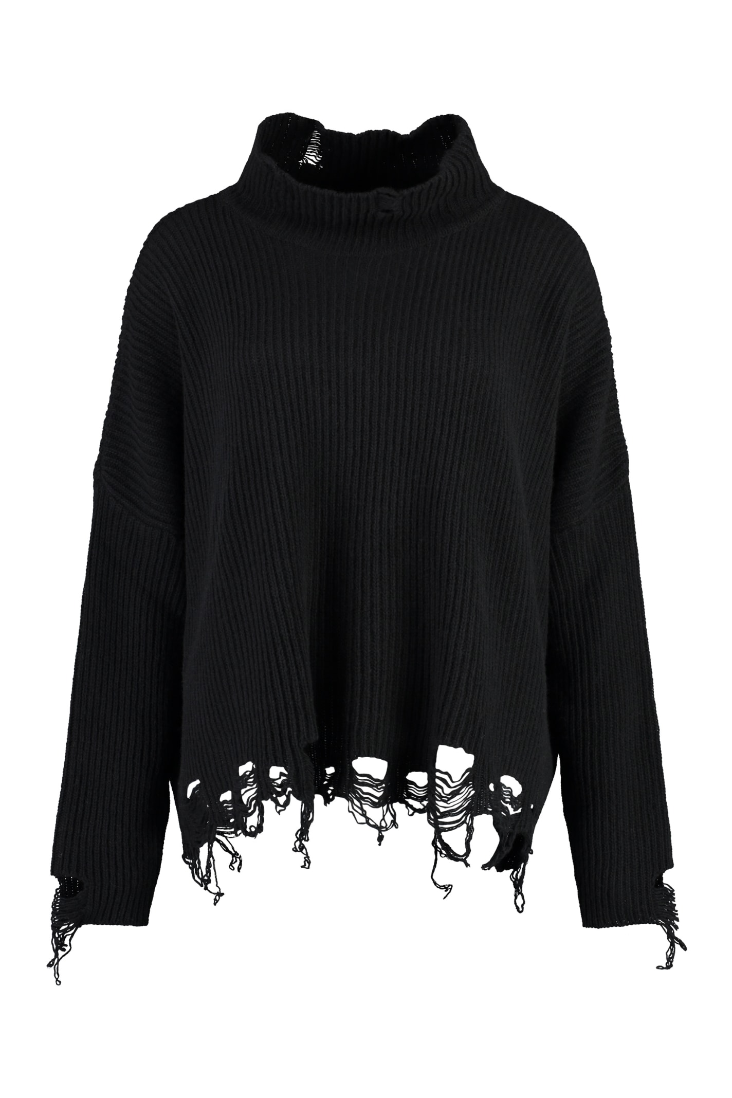 Shop Pinko Chitone Turtleneck Sweater In Black