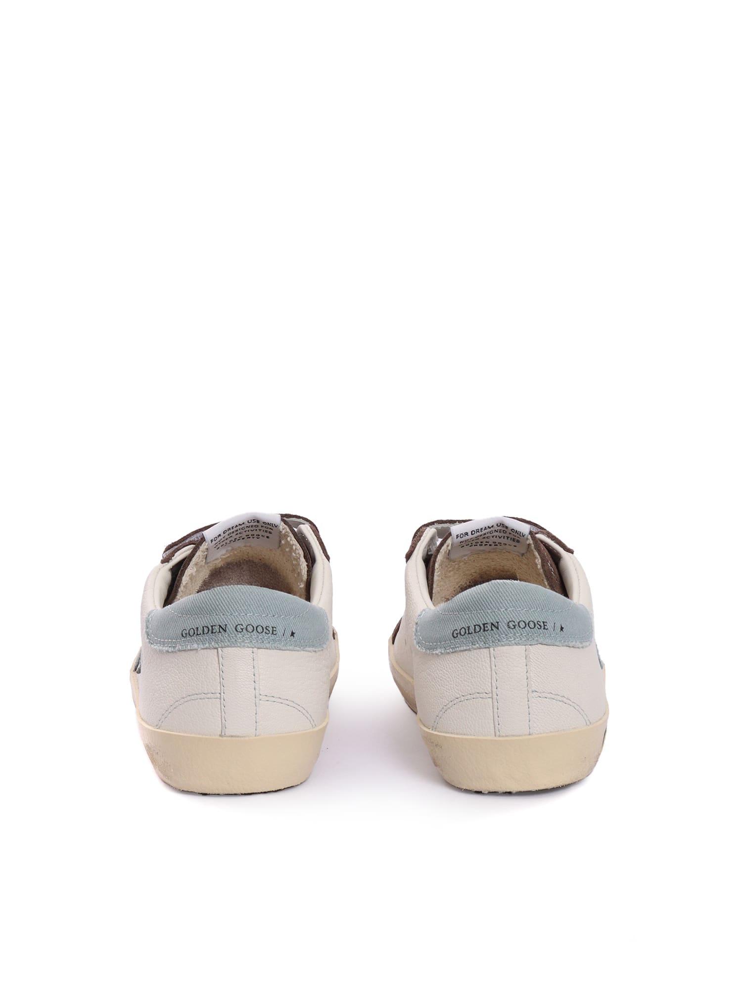 Golden Goose Old School Nappa Upper Suede Toe Tongue And Star Canvas Heel Rubber Cup Toe Sneakers In Neutral