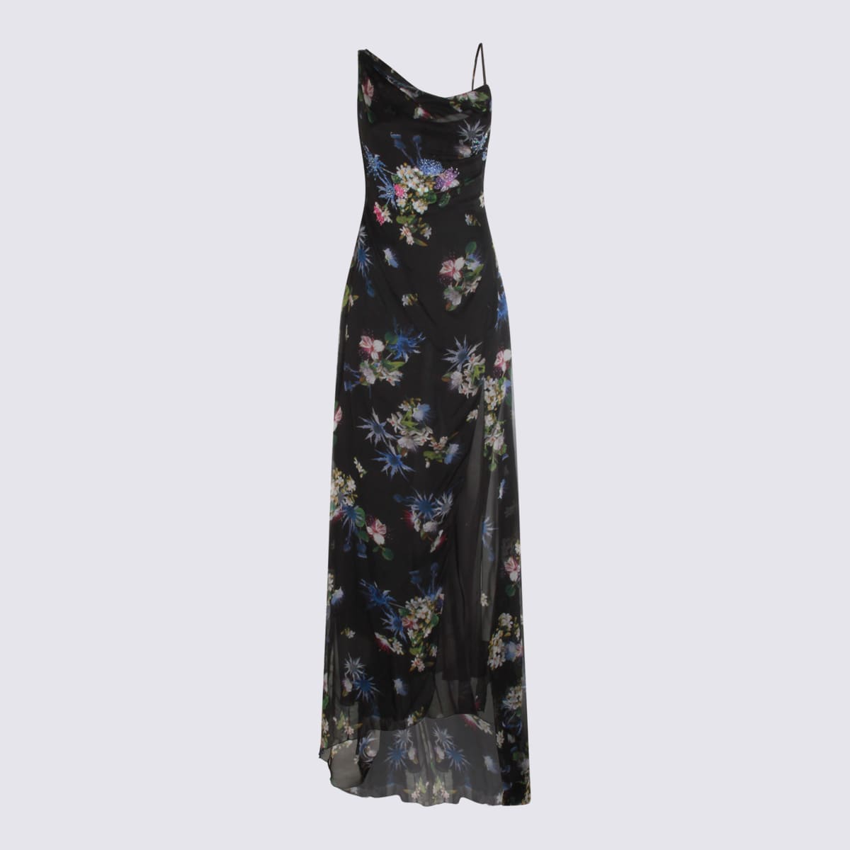 Black Silk Maxi Dress