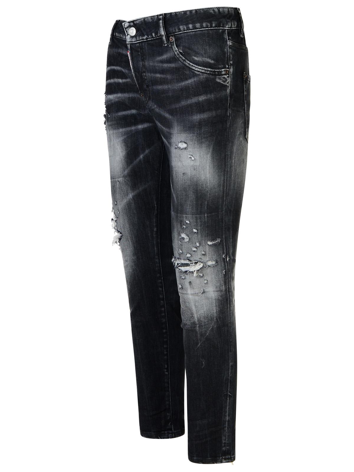 Shop Dsquared2 Cool Girl Black Cotton Blend Jeans