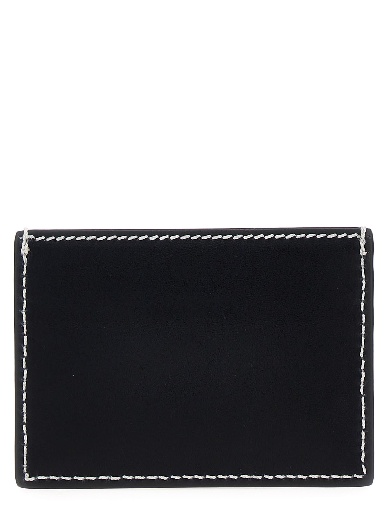 Shop Thom Browne Logo Cardholder In Blue