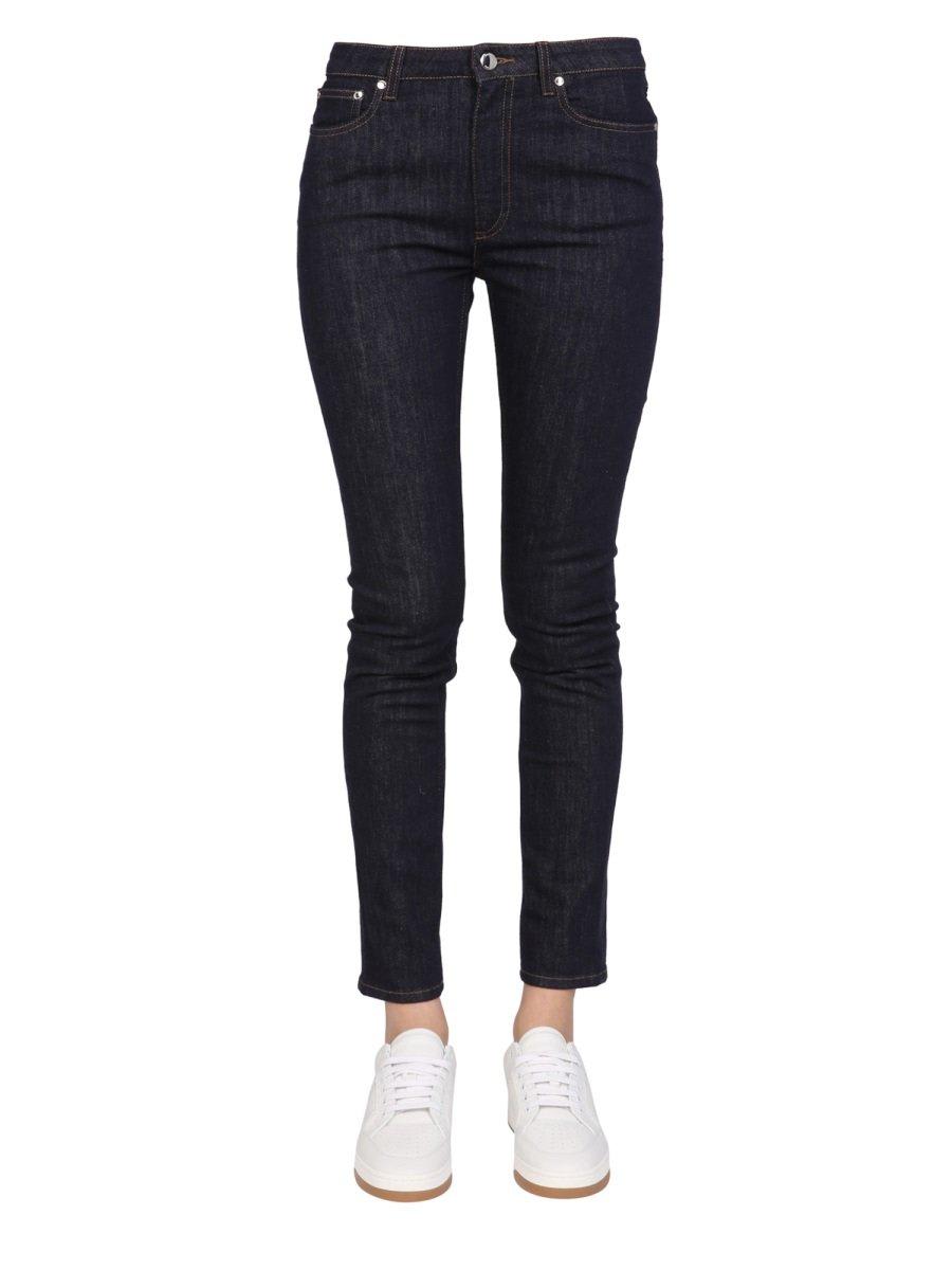 Shop Burberry Mid-rise Slim Fit Jeans In Blue