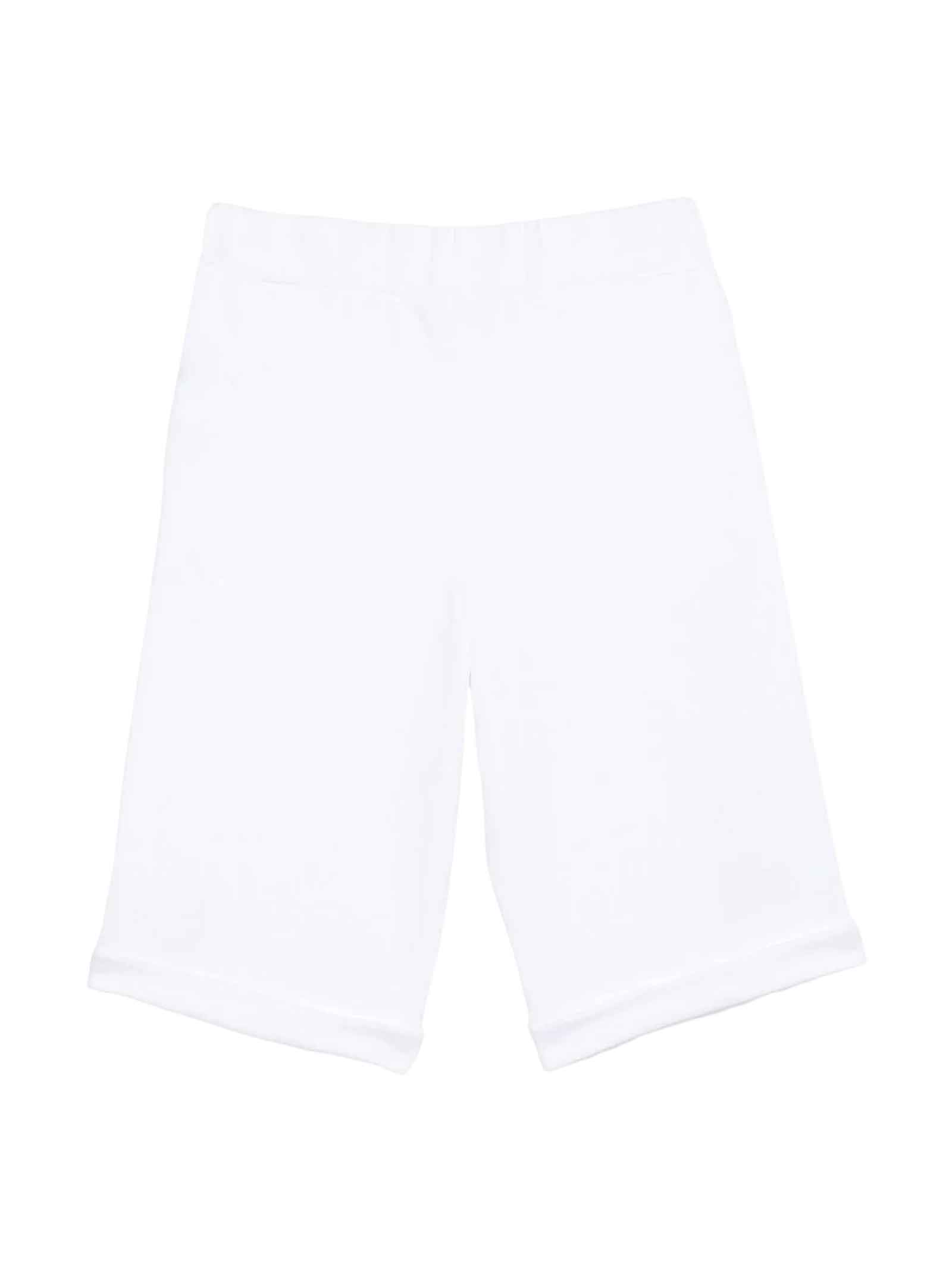 Shop Balmain White Bermuda Shorts Unisex In Bianco