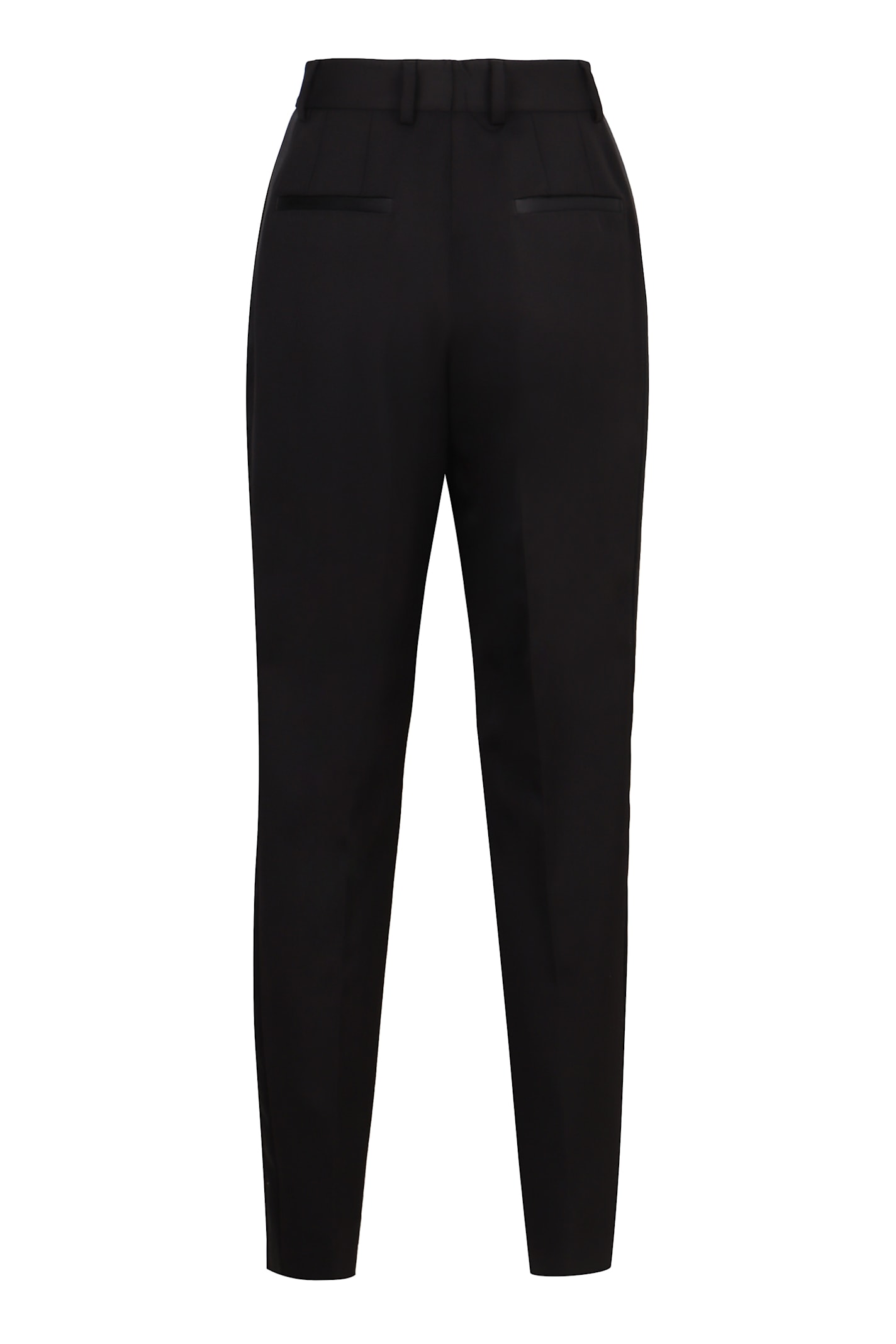 Shop Dolce & Gabbana Stretch Gabardine Trousers In Black