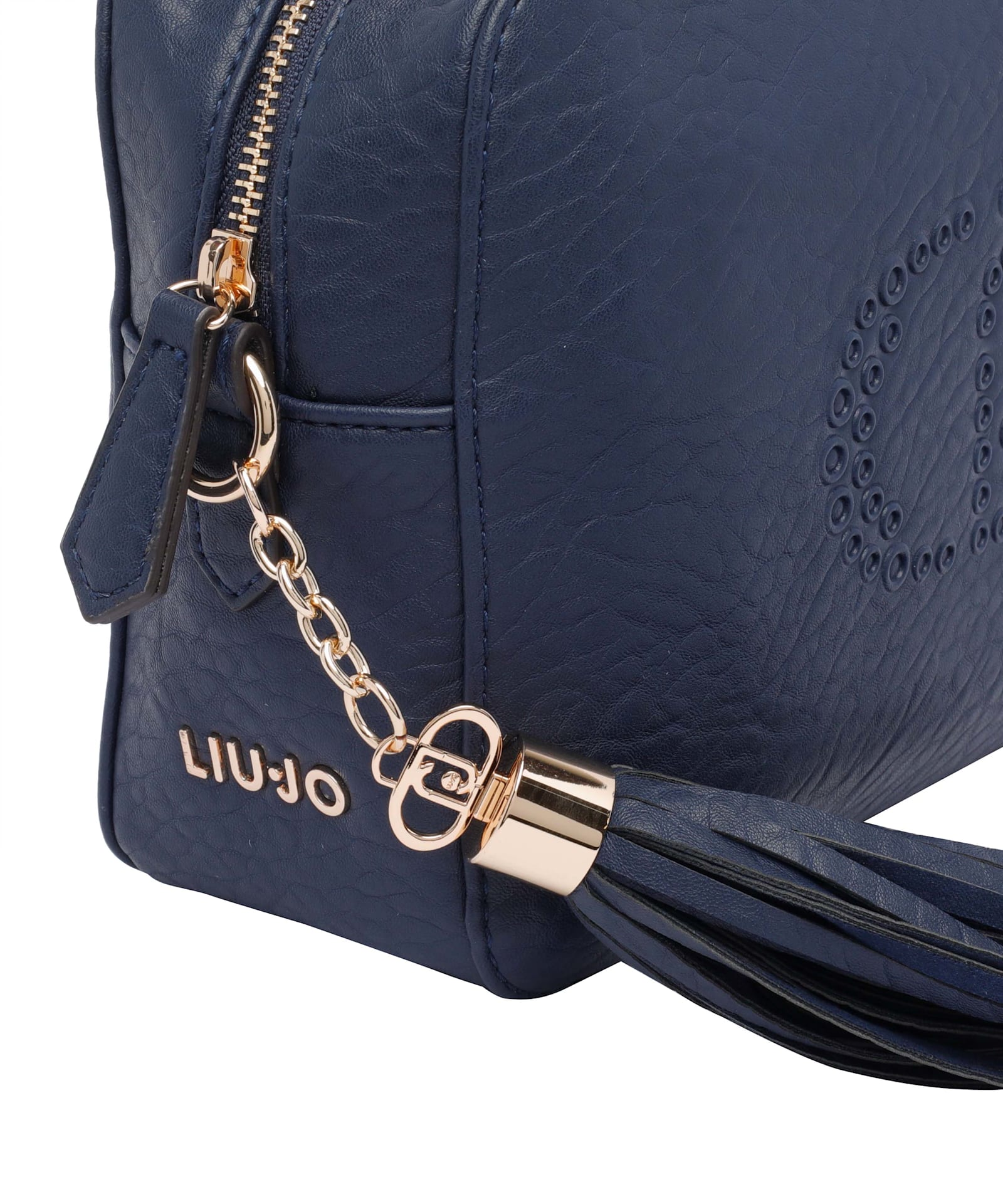 Liu •jo Logo-embellished Tassel Cross Body Bag In Blue