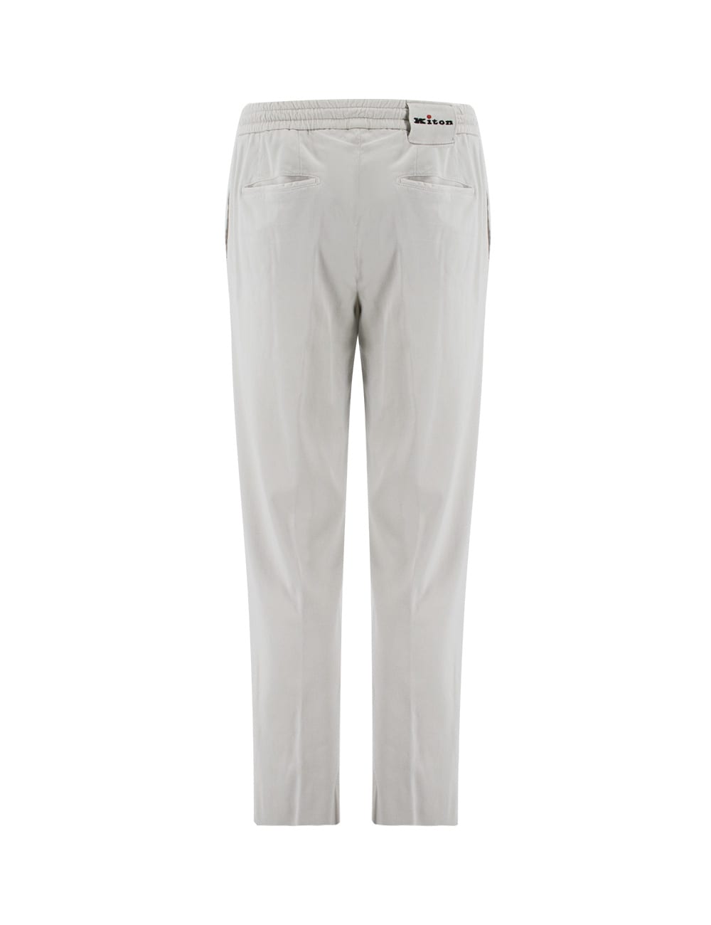 Shop Kiton Trousers In Light Grey