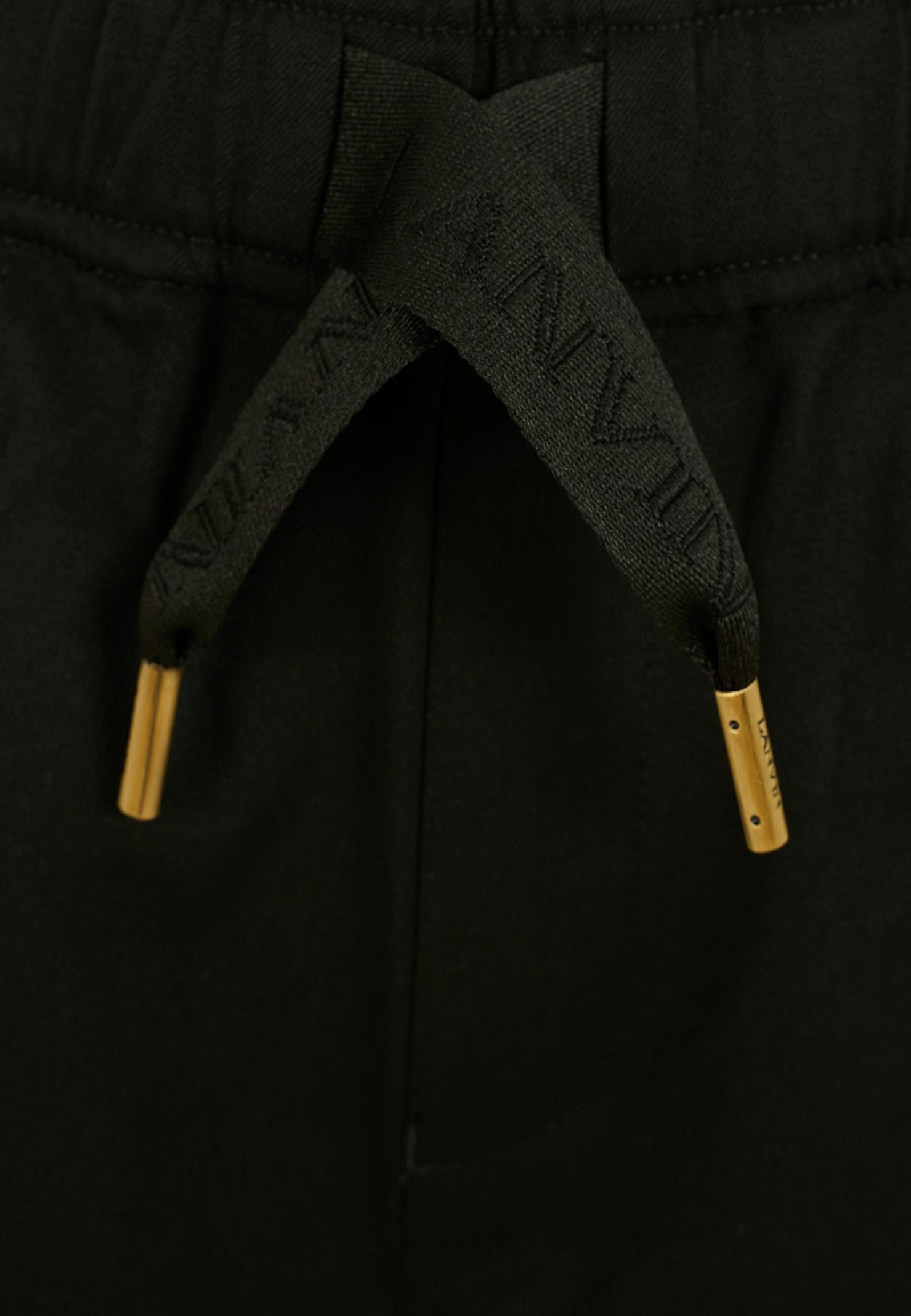 Lanvin Black Trousers For Boy With Logo In Black