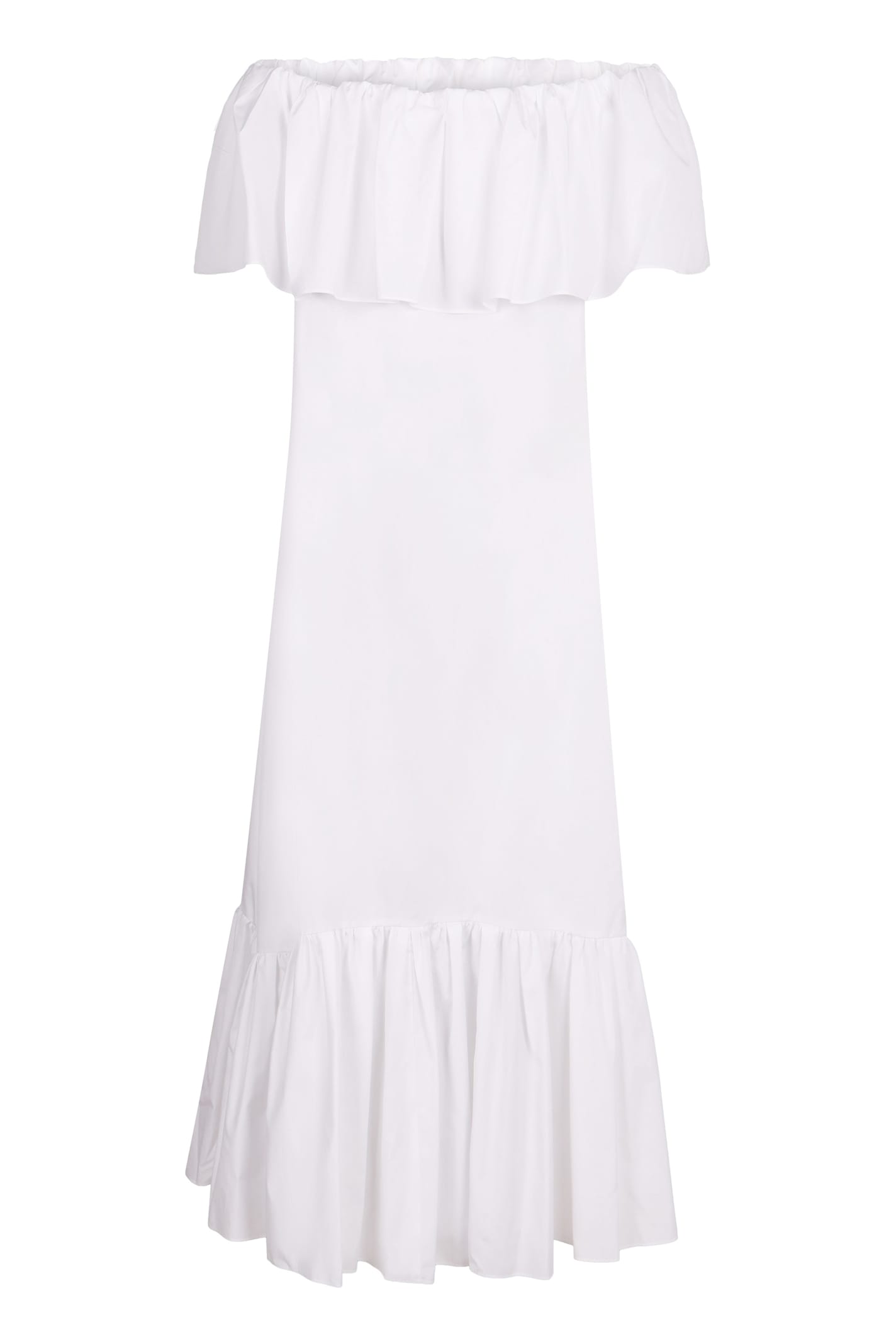 MAX MARA PETALI POPLIN MAXI DRESS