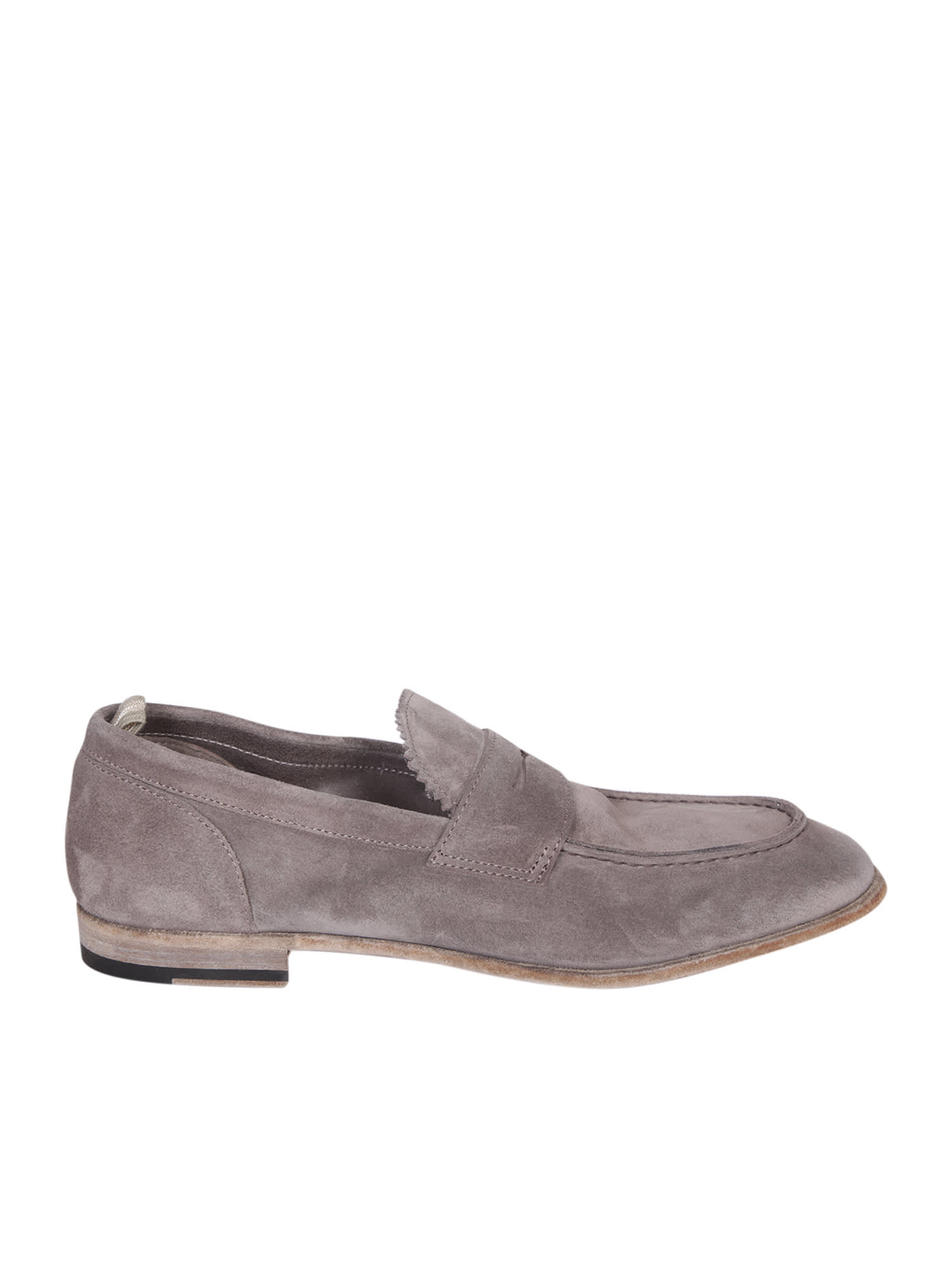 Shop Officine Creative Solitude 001 Suede Taupe Loafer In Grey