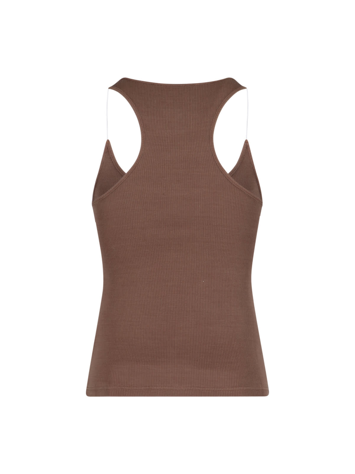 Shop Y/project Invisible Shoulder Straps Tank Top In Brown