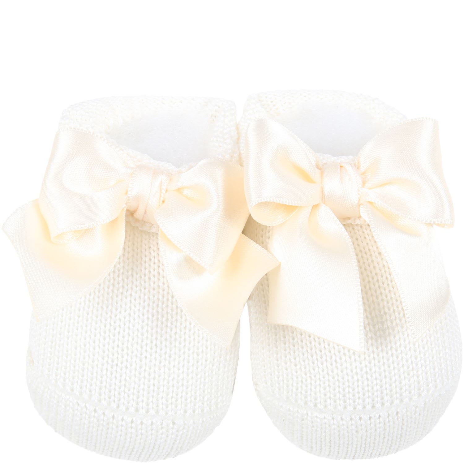 La Perla Ivory Suit For Babygirl With Bow