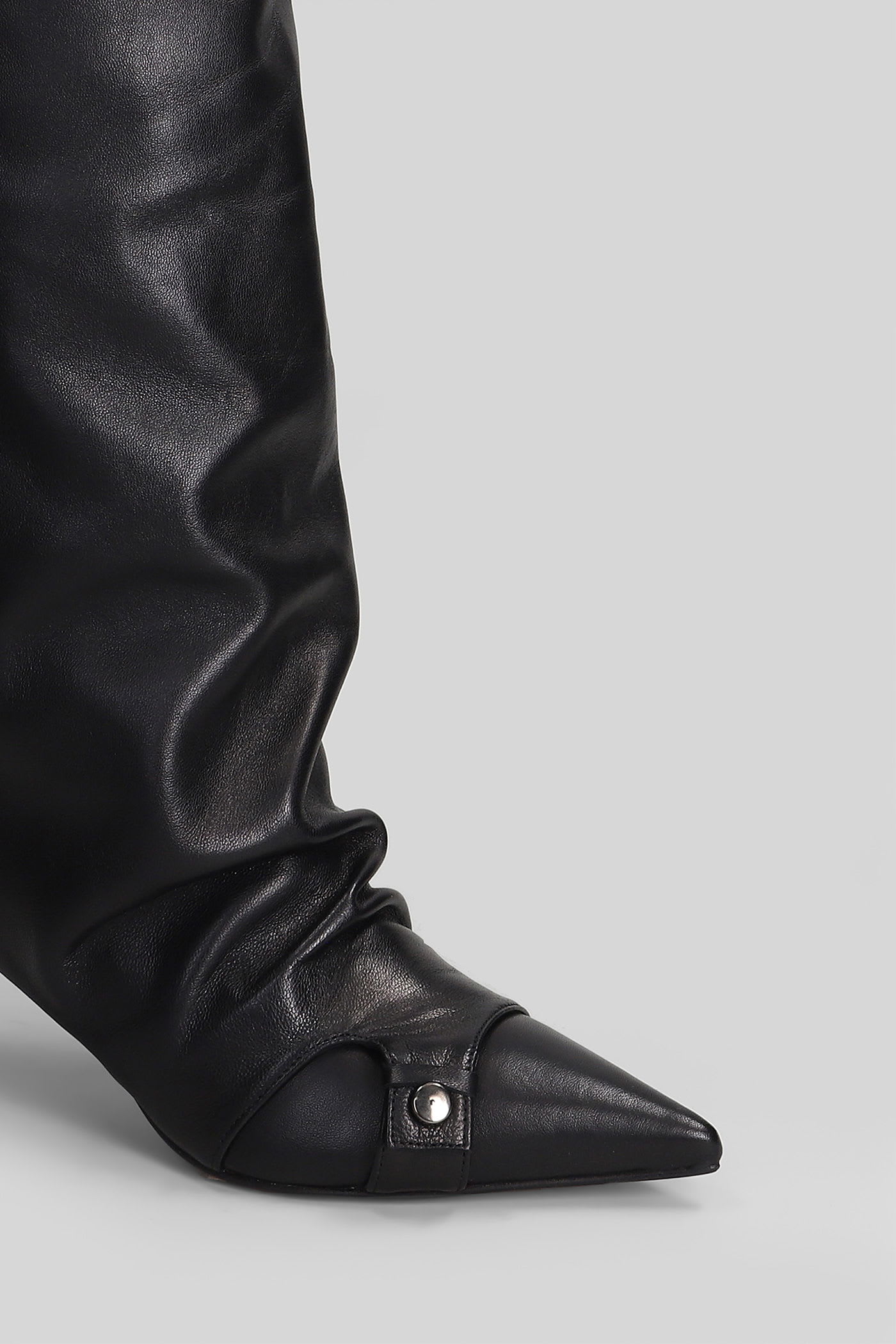 The Seller High Heels Boots In Black Leather In Black