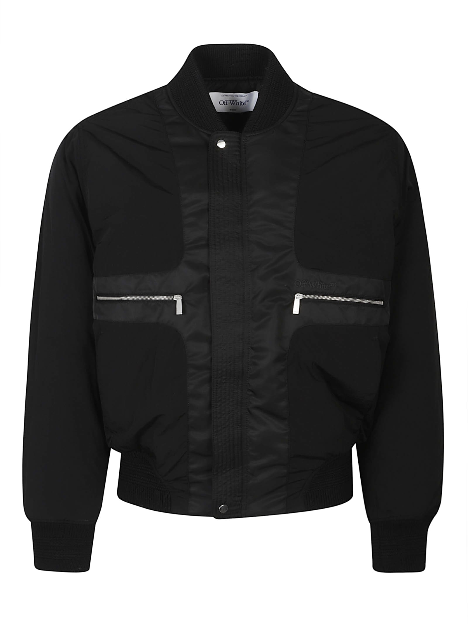 Off-white Bookish Chain Insideout Bomber Jacket In Black