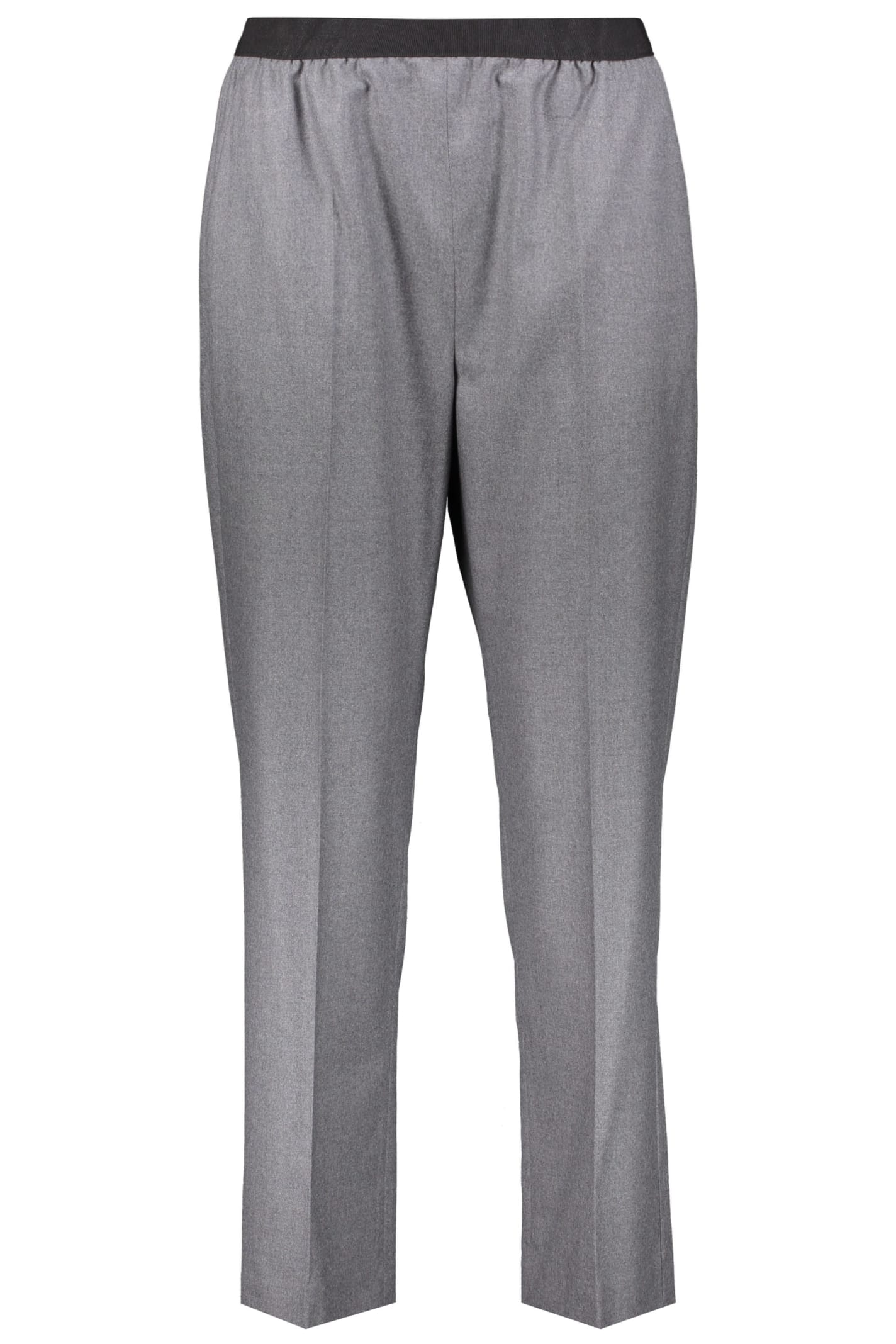 Agnona Wool Trousers In Grey