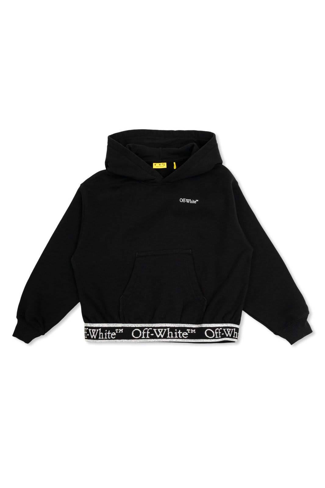 OFF-WHITE BOOKISH LOGOBAND CROPPED HOODIE 