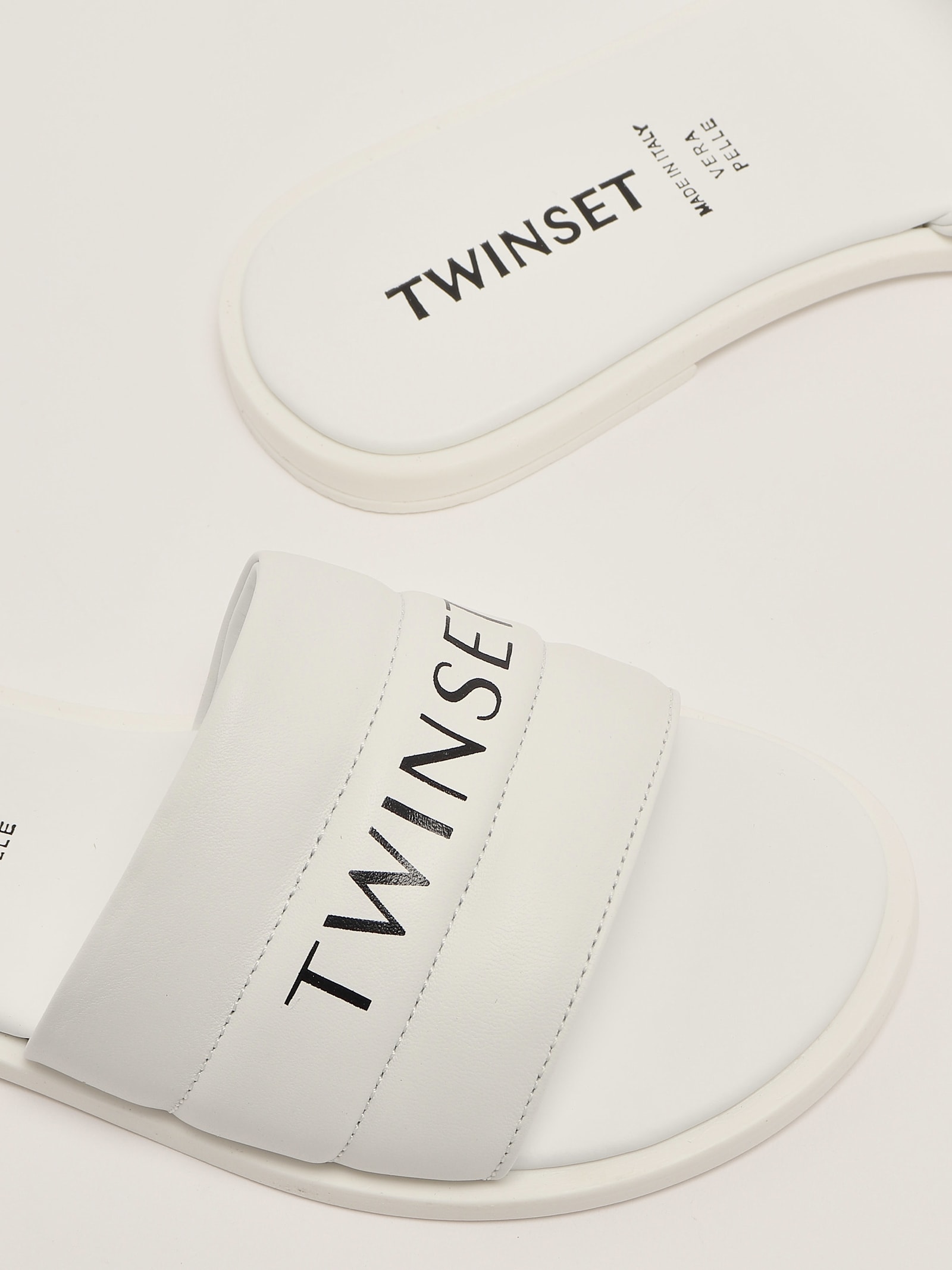 Twinset Sliders Sliders In Bianco