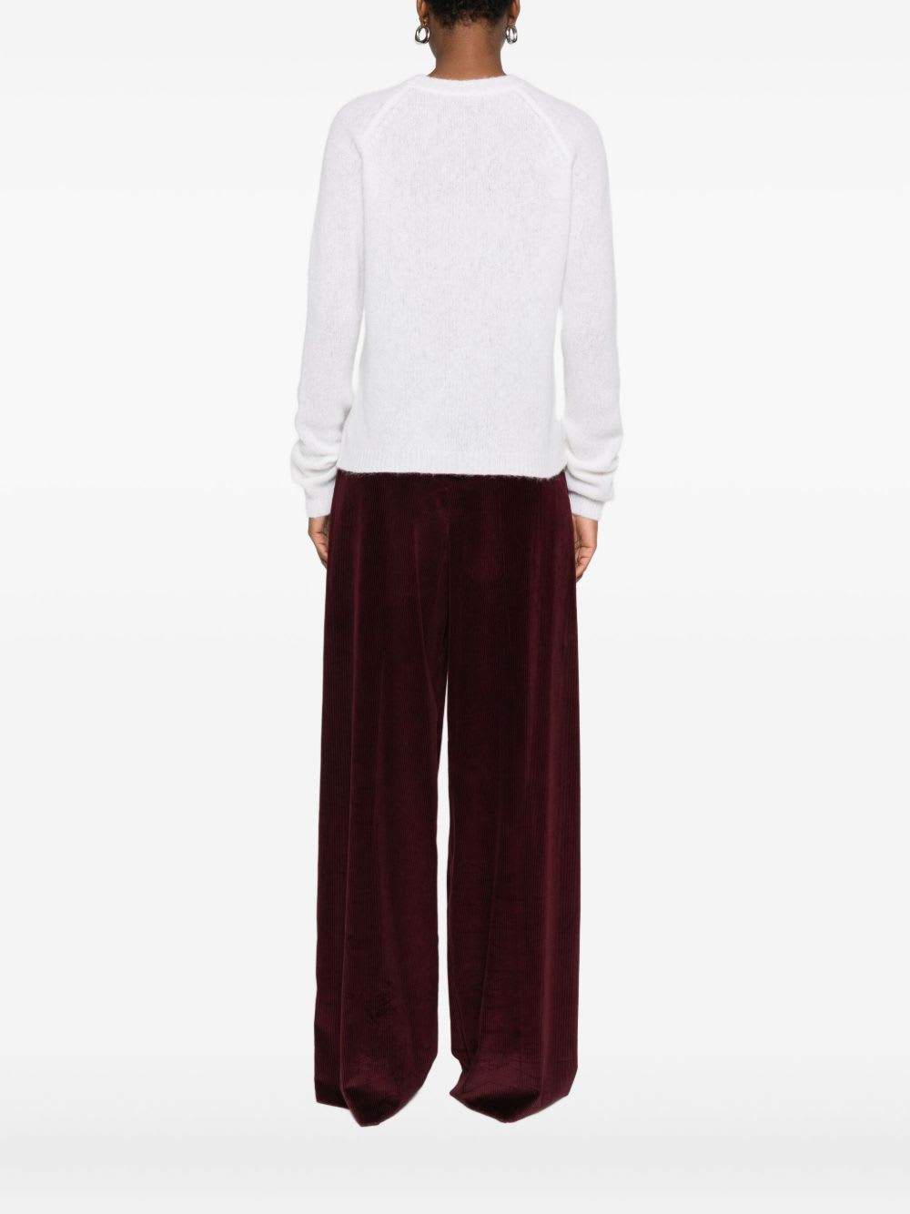 Base Wool Crewneck Sweater In White