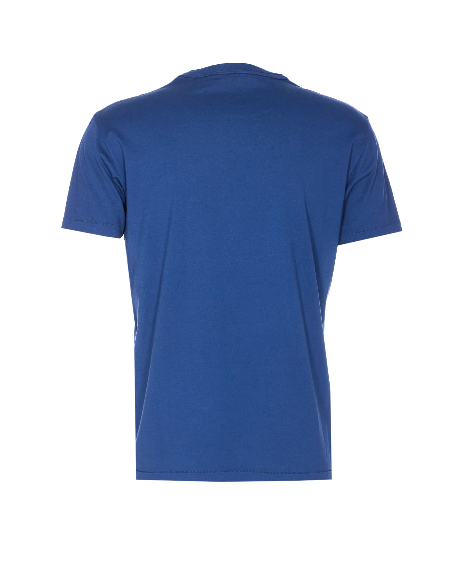 Tom Ford Crewneck T-shirt Embroidered Logo In Blue