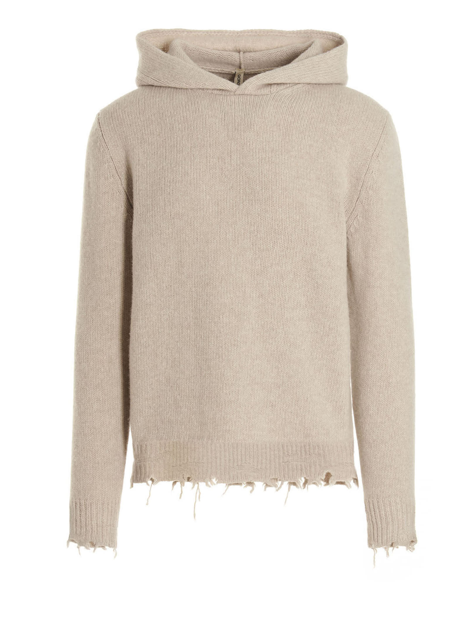 Giorgio Brato Hooded Sweater Featuring A Destroyed Effect