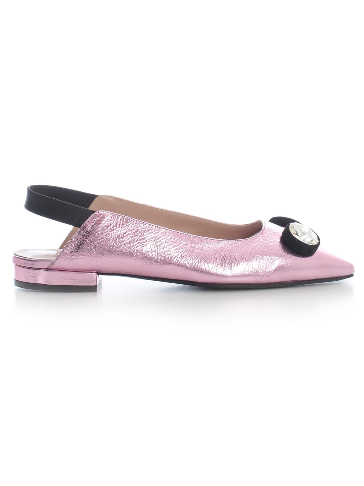 Coliac Slippers Chanel W/crystals In Pink