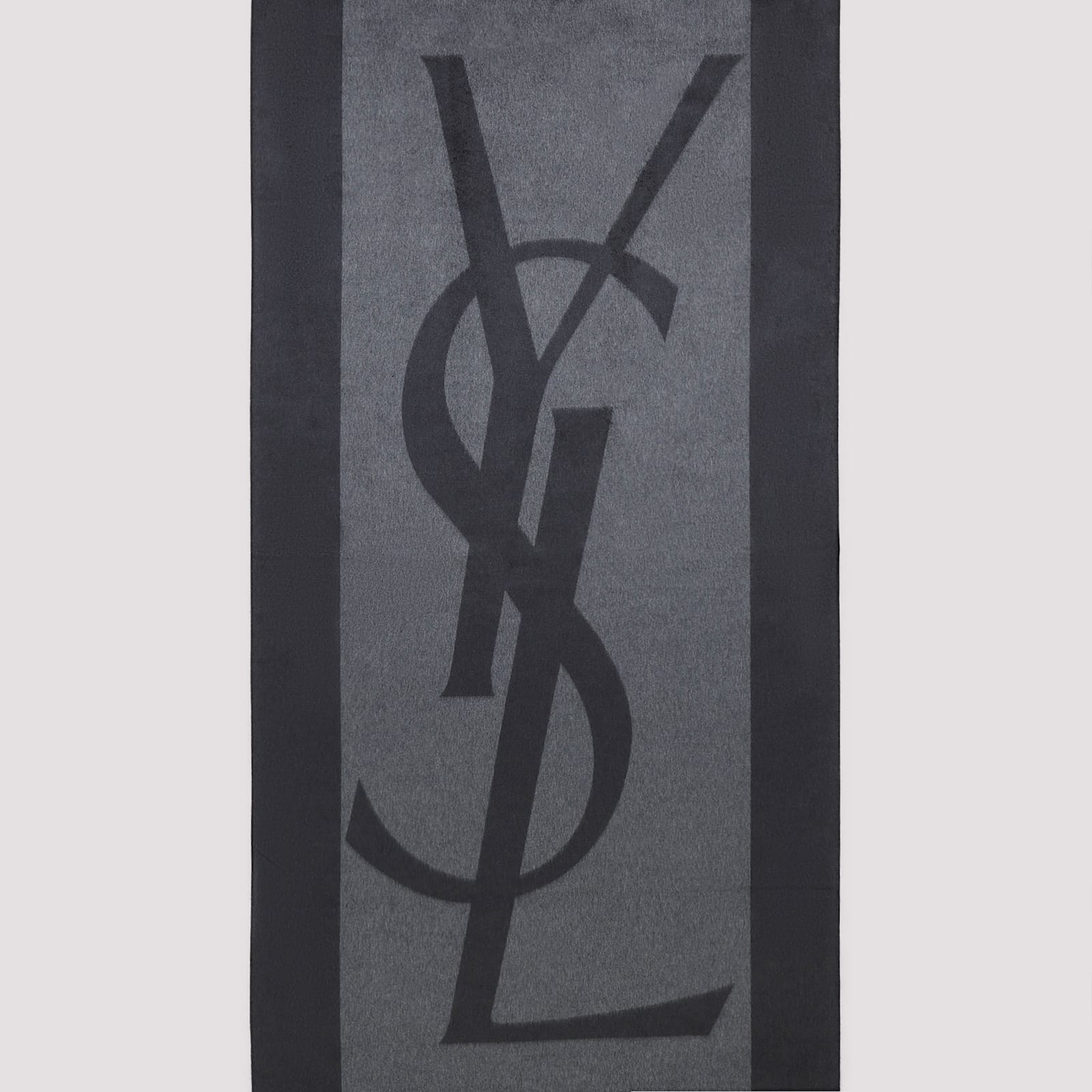 Saint Laurent Silk Scarf In Brown
