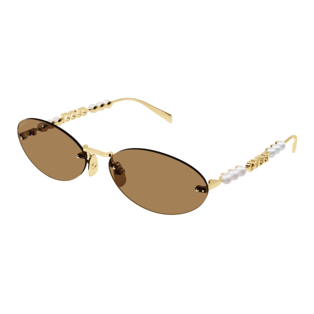 Gucci Gg1922s-003gold-gold-brown In Brown