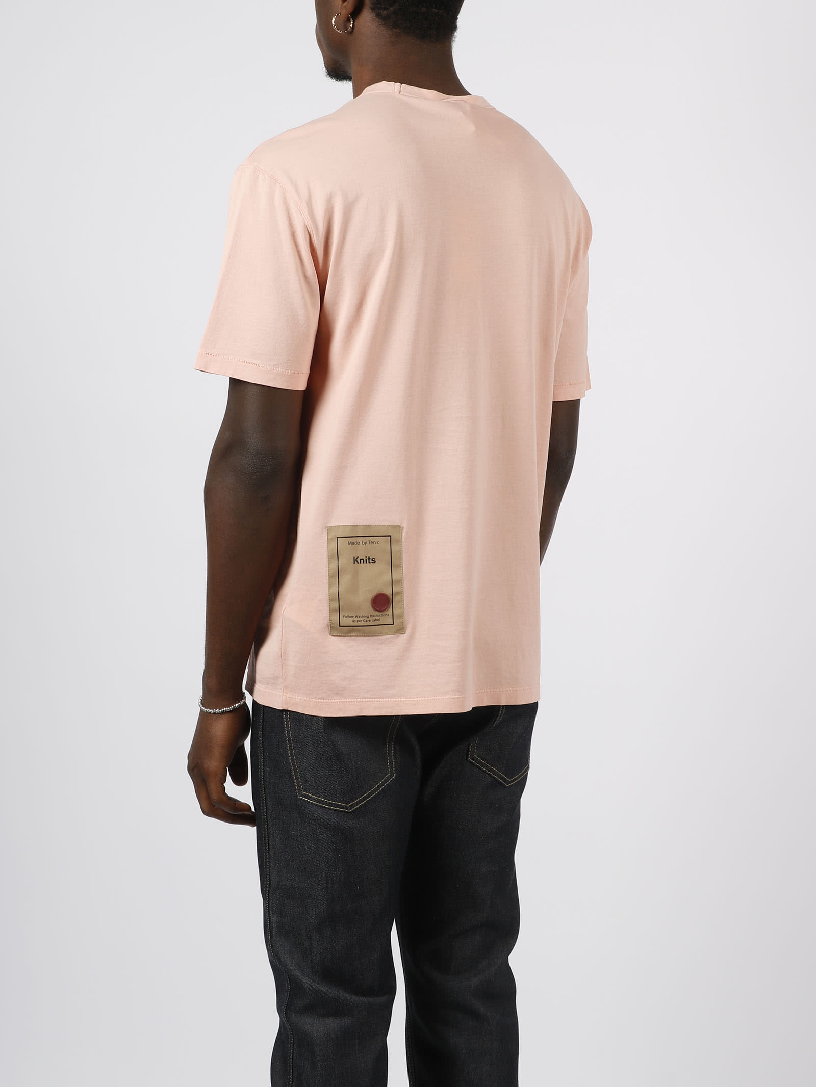 Ten C Cotton Jearsey T-shirt In Pink