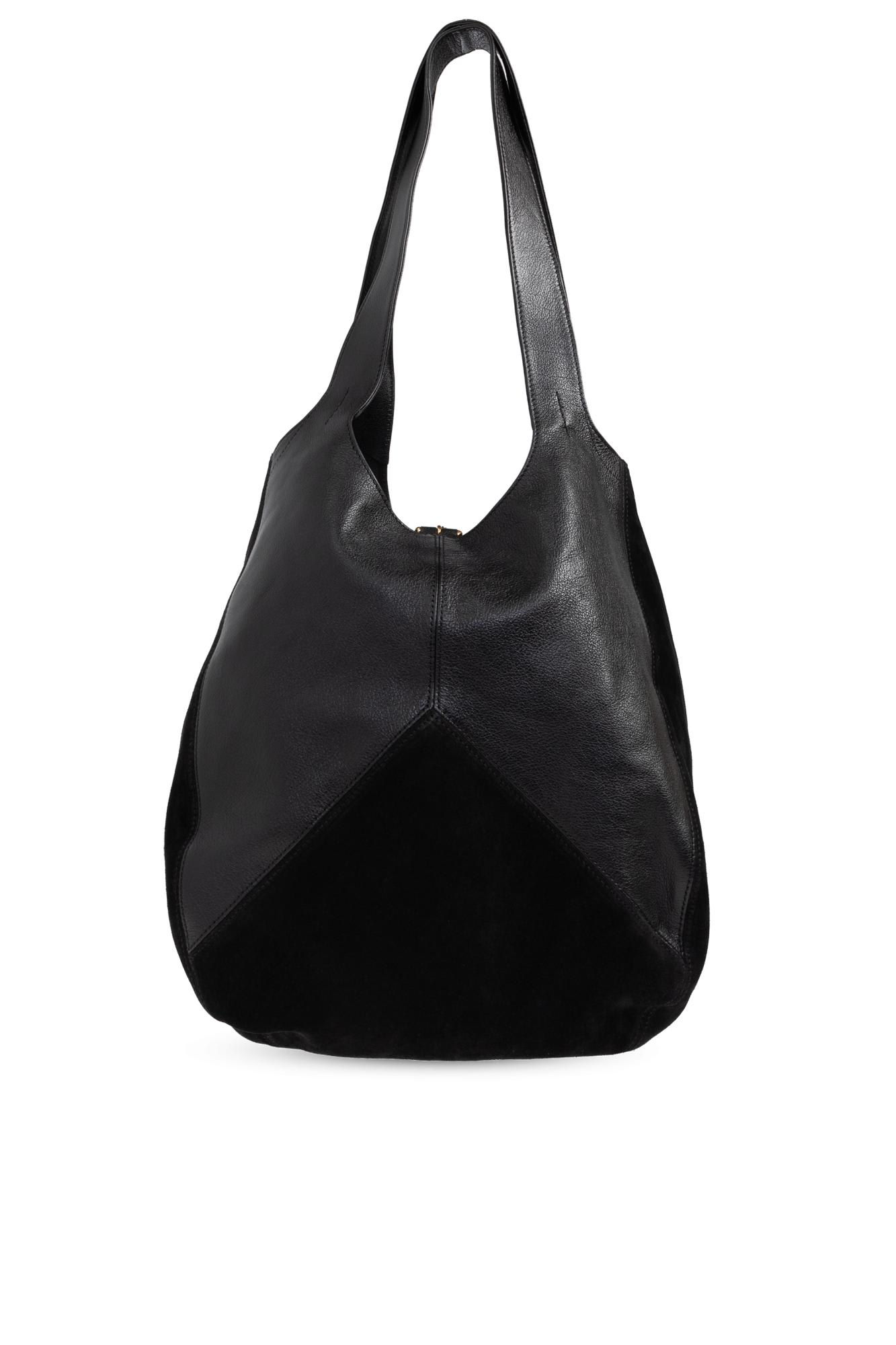 Chloé Panelled Chain Shoulder Bag In Black