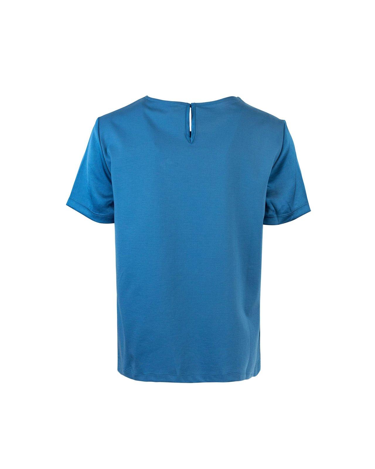 Shop Weekend Max Mara Crewneck Short-sleeved T-shirt In Blue