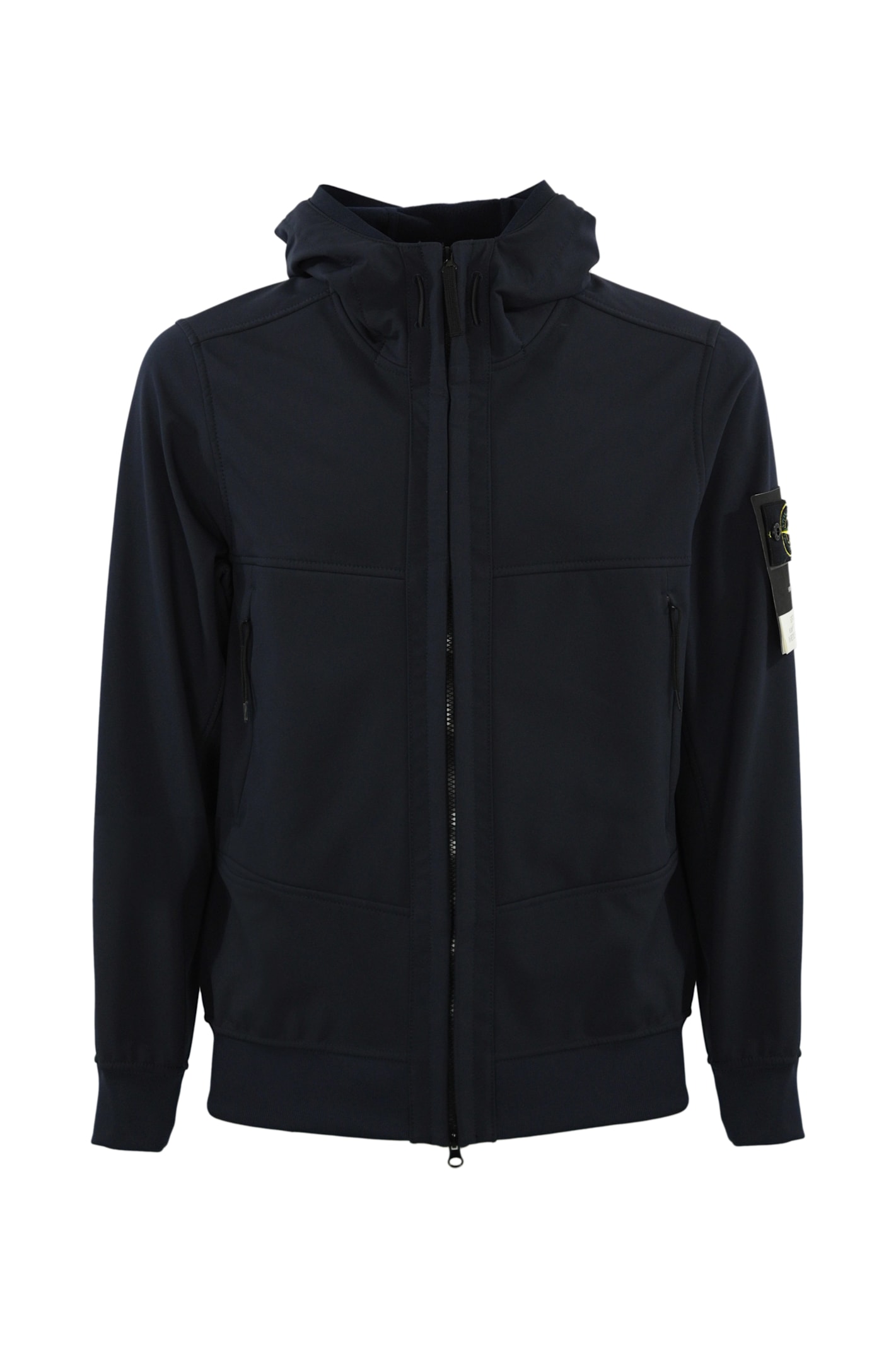 Shop Stone Island Soft Shell-r Jacket Q0322 In Navy Blue