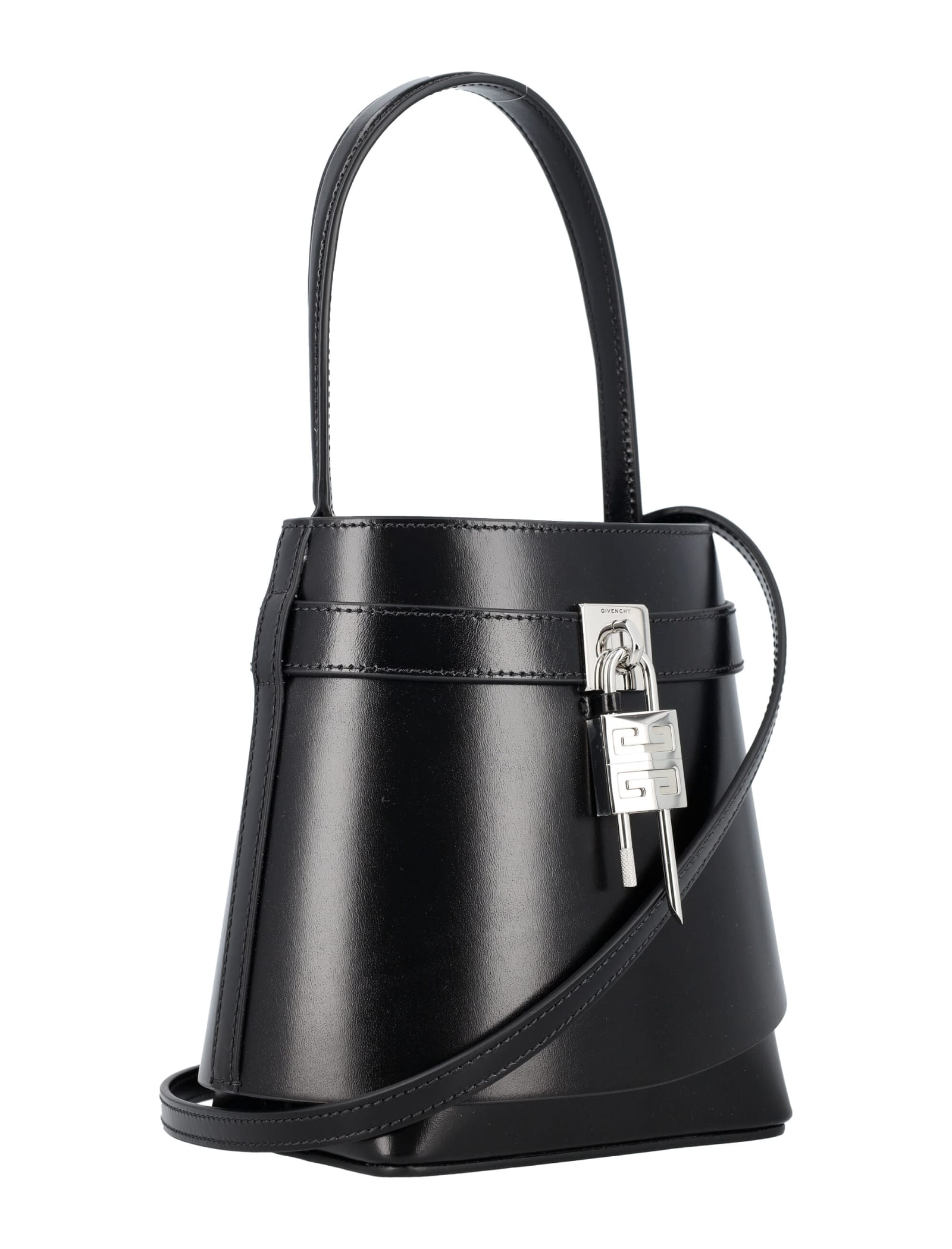 Shop Givenchy Shark Lock Bucket In Black