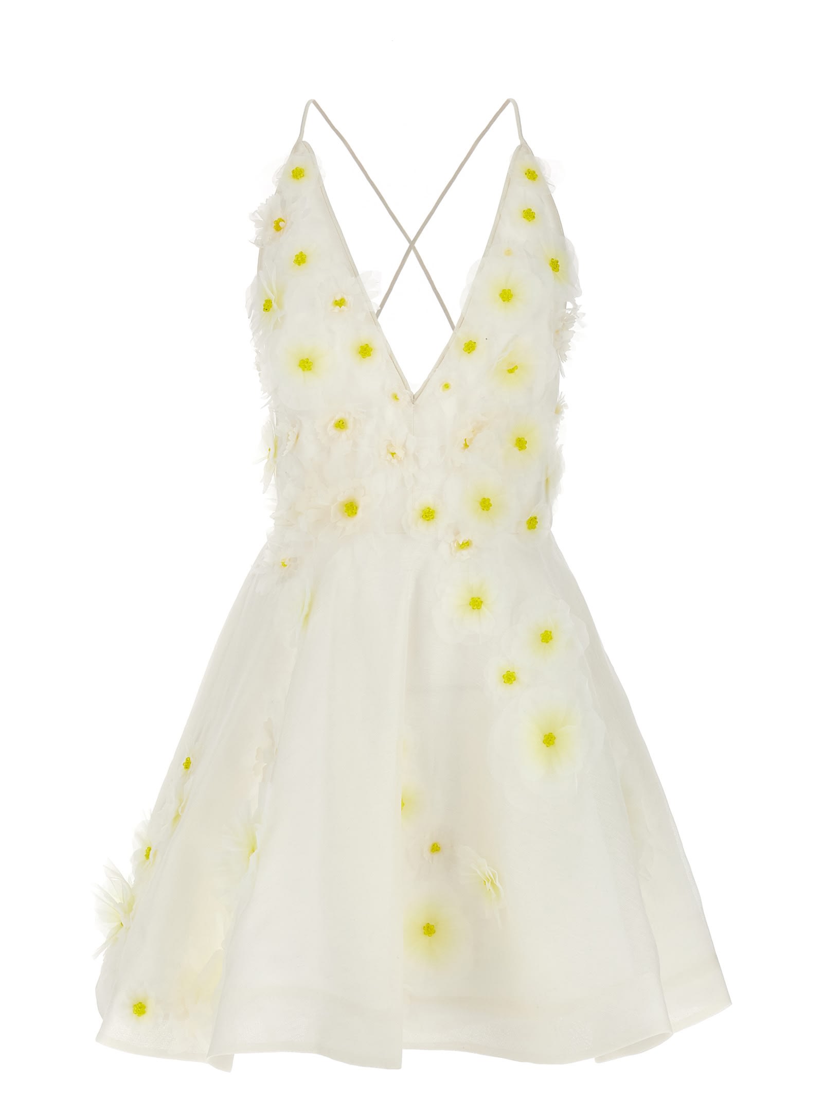 Shop Zimmermann Matchmaker Daisy Mini Dress In White