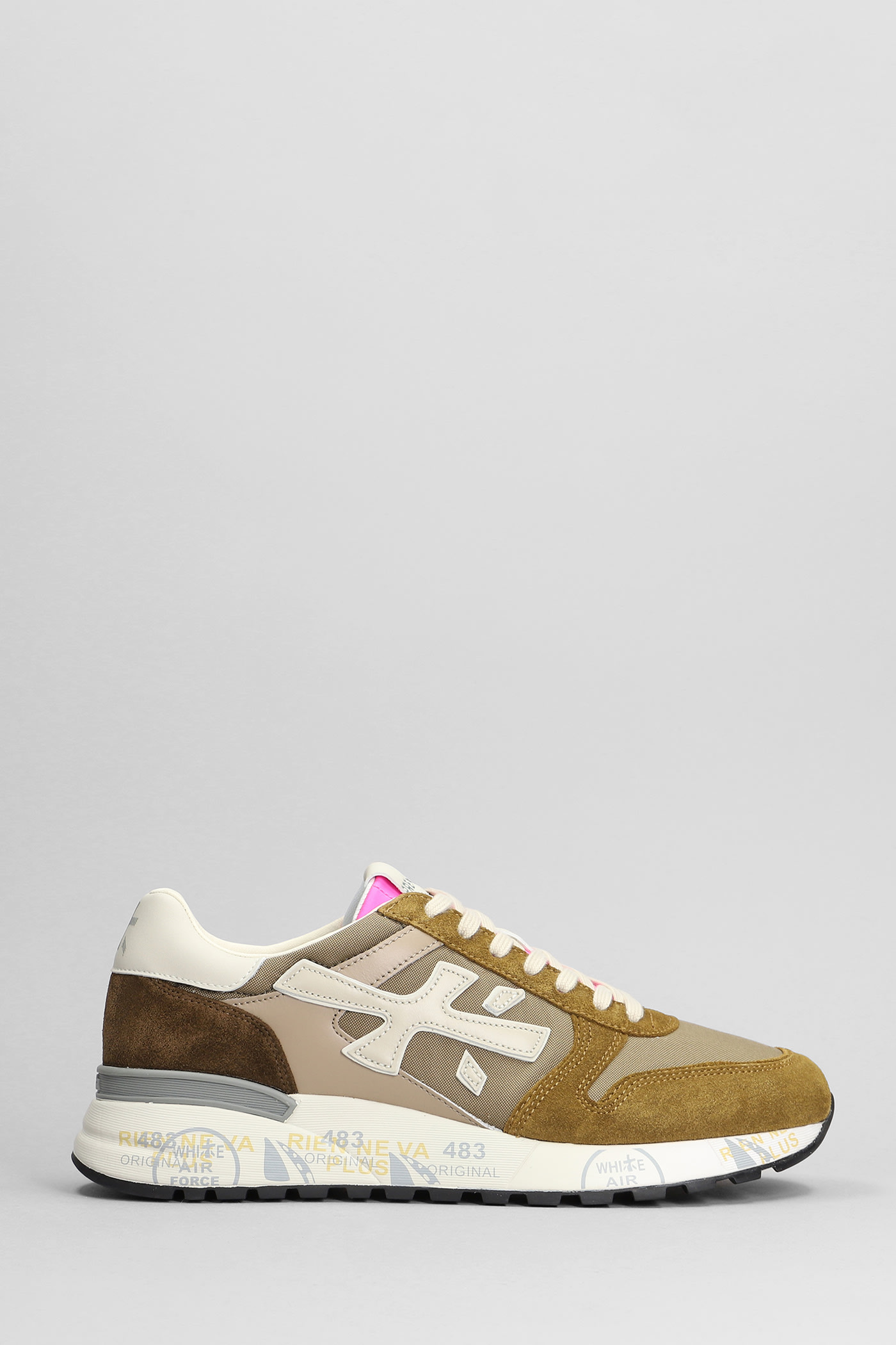 Premiata Mick Sneakers In Leather Color Suede And Fabric