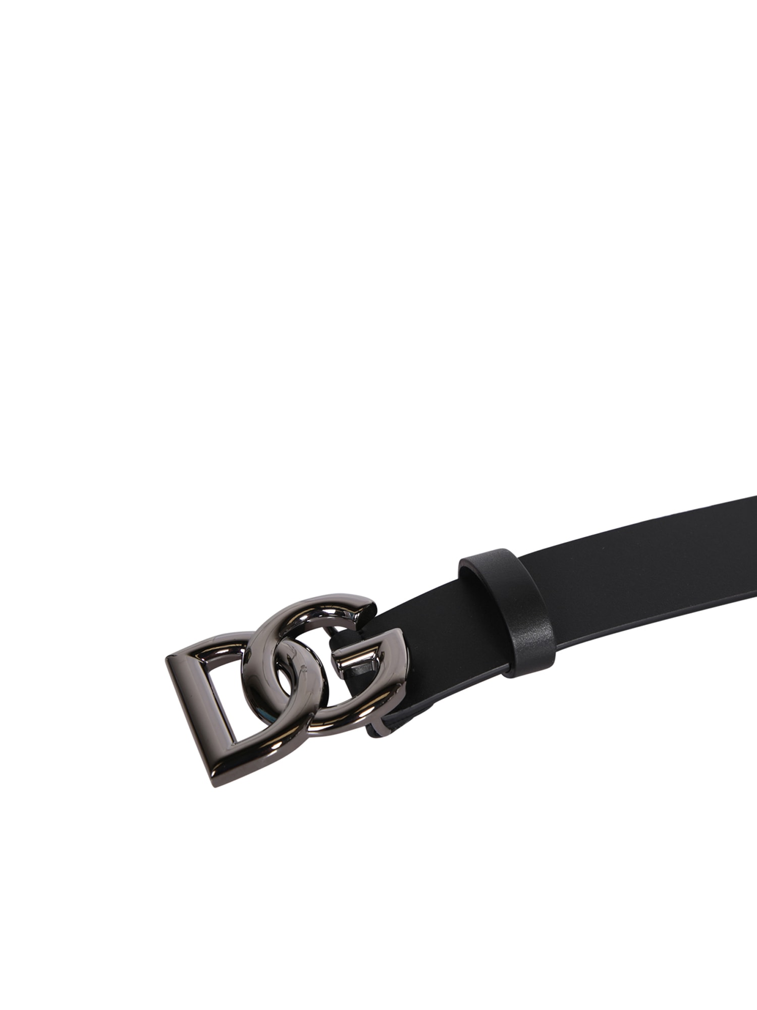 Shop Dolce & Gabbana Dg Logo-buckle Leather Belt In Black