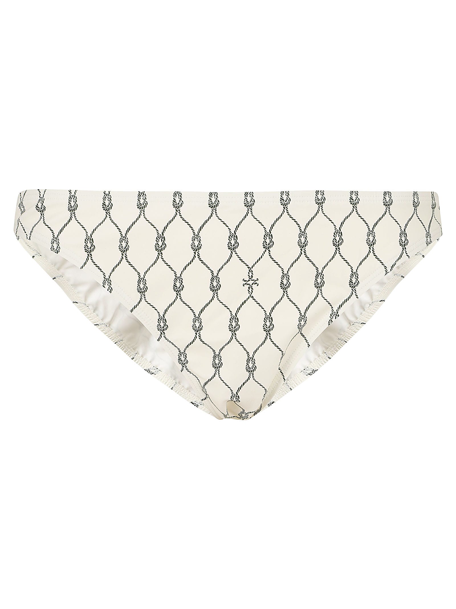 Shop Tory Burch Printed Bikini Bottom In Green Knot