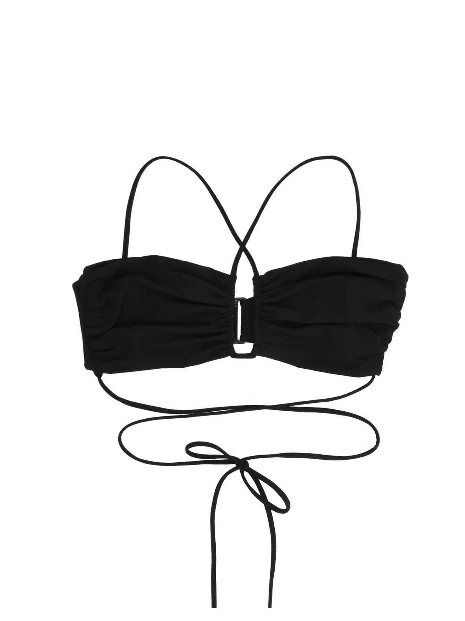 Shop Magda Butrym Cutout Bikini Top In Black